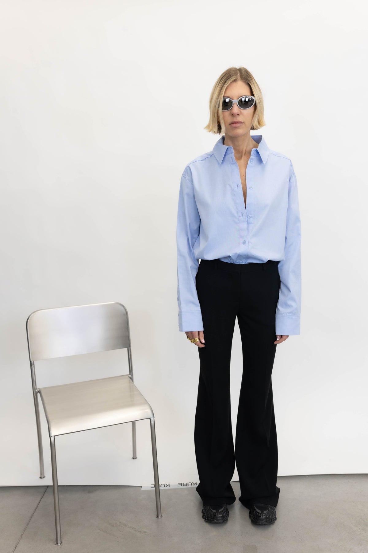 BABY FLARE PANTS IN BLACK PANTS THE GARMENT