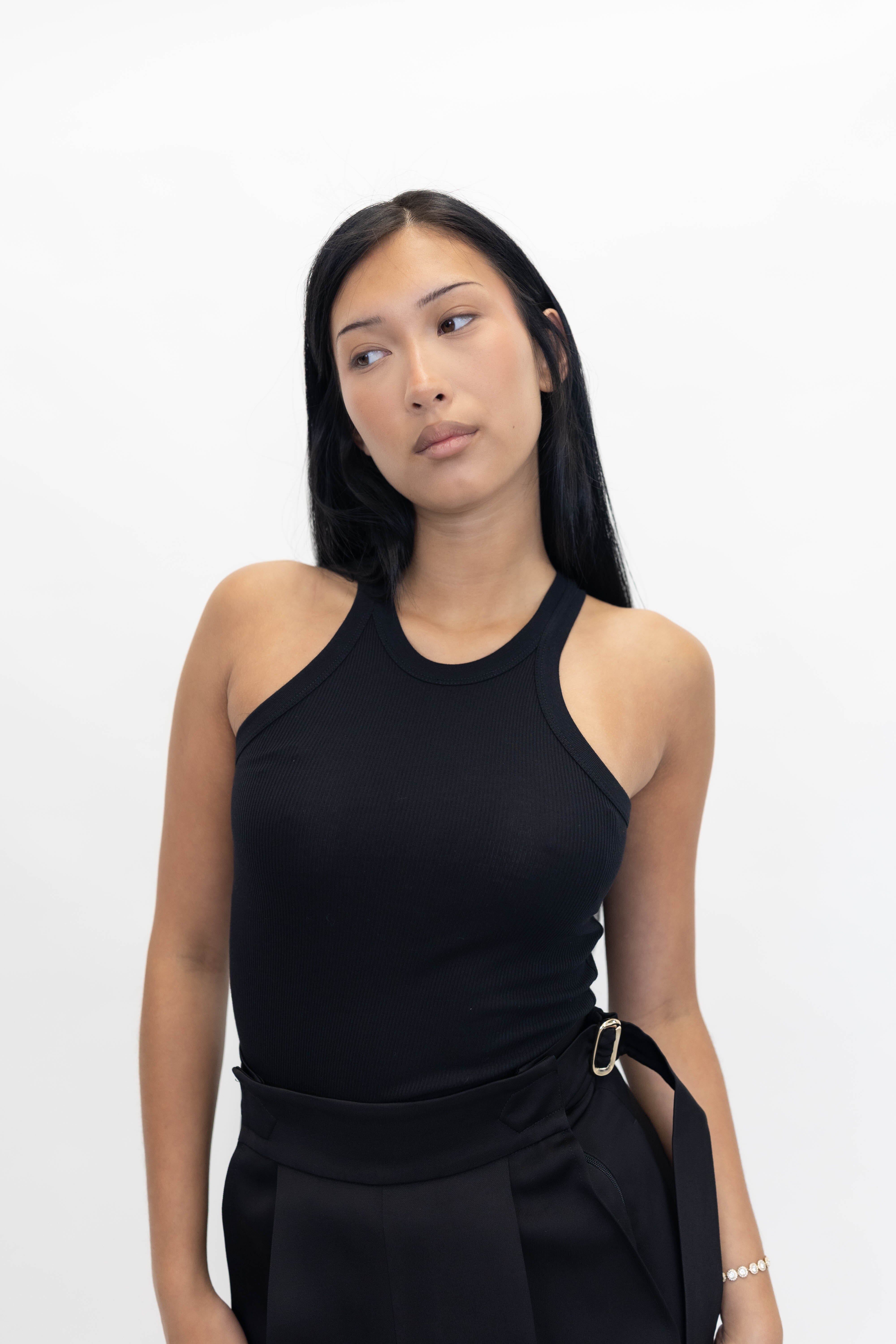 FUMATO TANK TOP IN BLACK TANK TOP MAXMARA