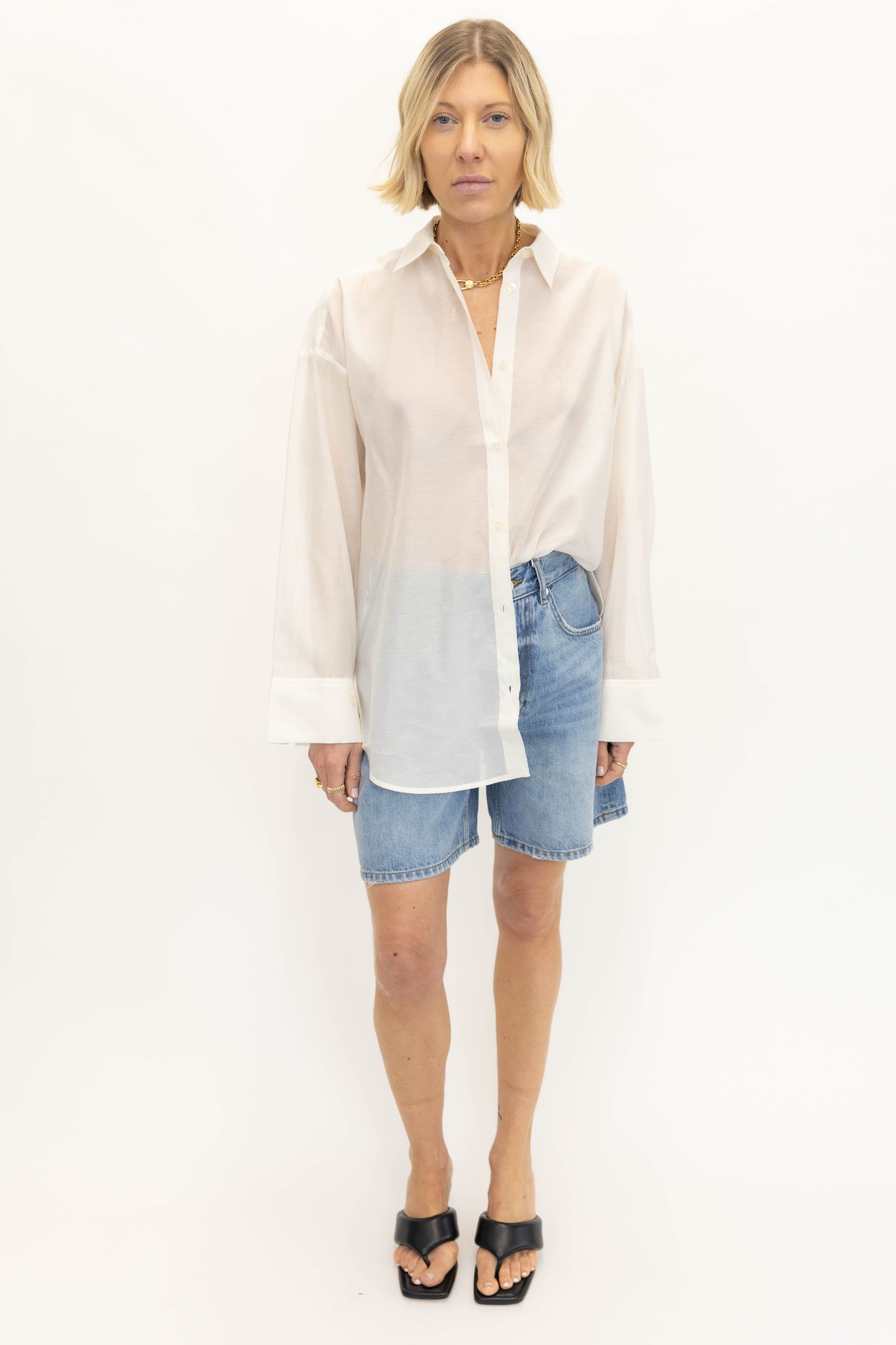 DERRIS ORGANZA SHIRT IN SOFT WHITE SHIRT MALENE BIRGER