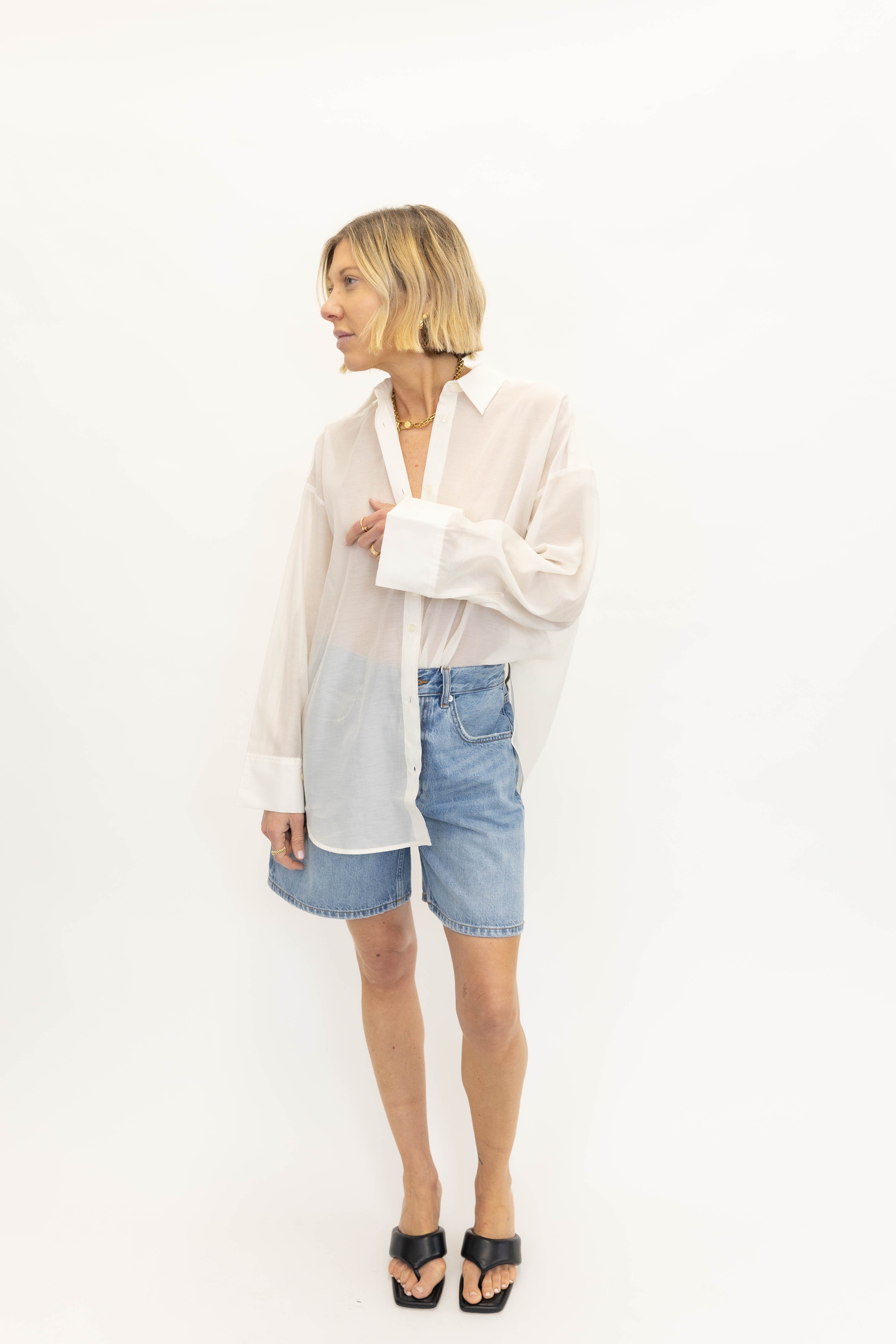 DERRIS ORGANZA SHIRT IN SOFT WHITE SHIRT MALENE BIRGER