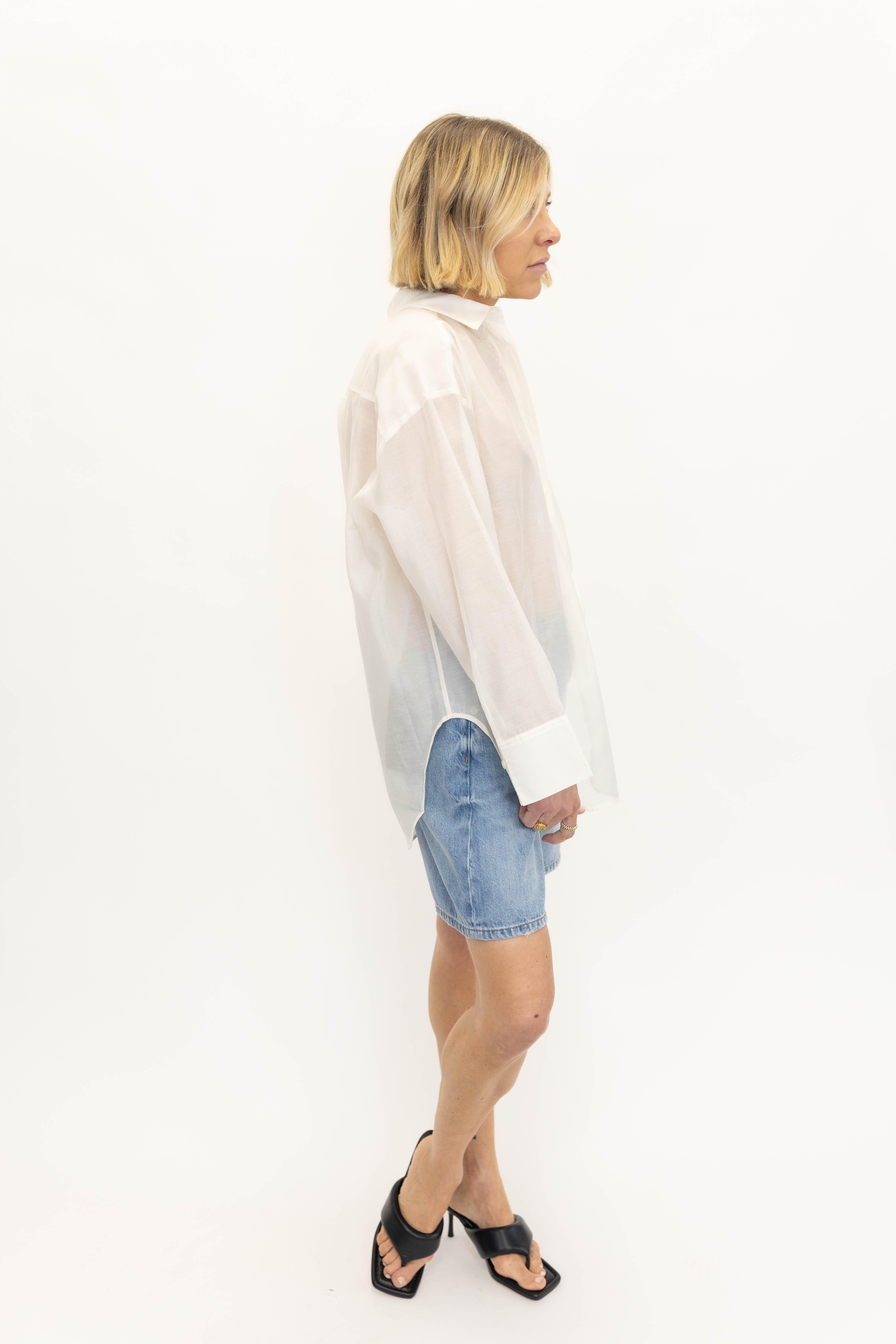 DERRIS ORGANZA SHIRT IN SOFT WHITE SHIRT MALENE BIRGER