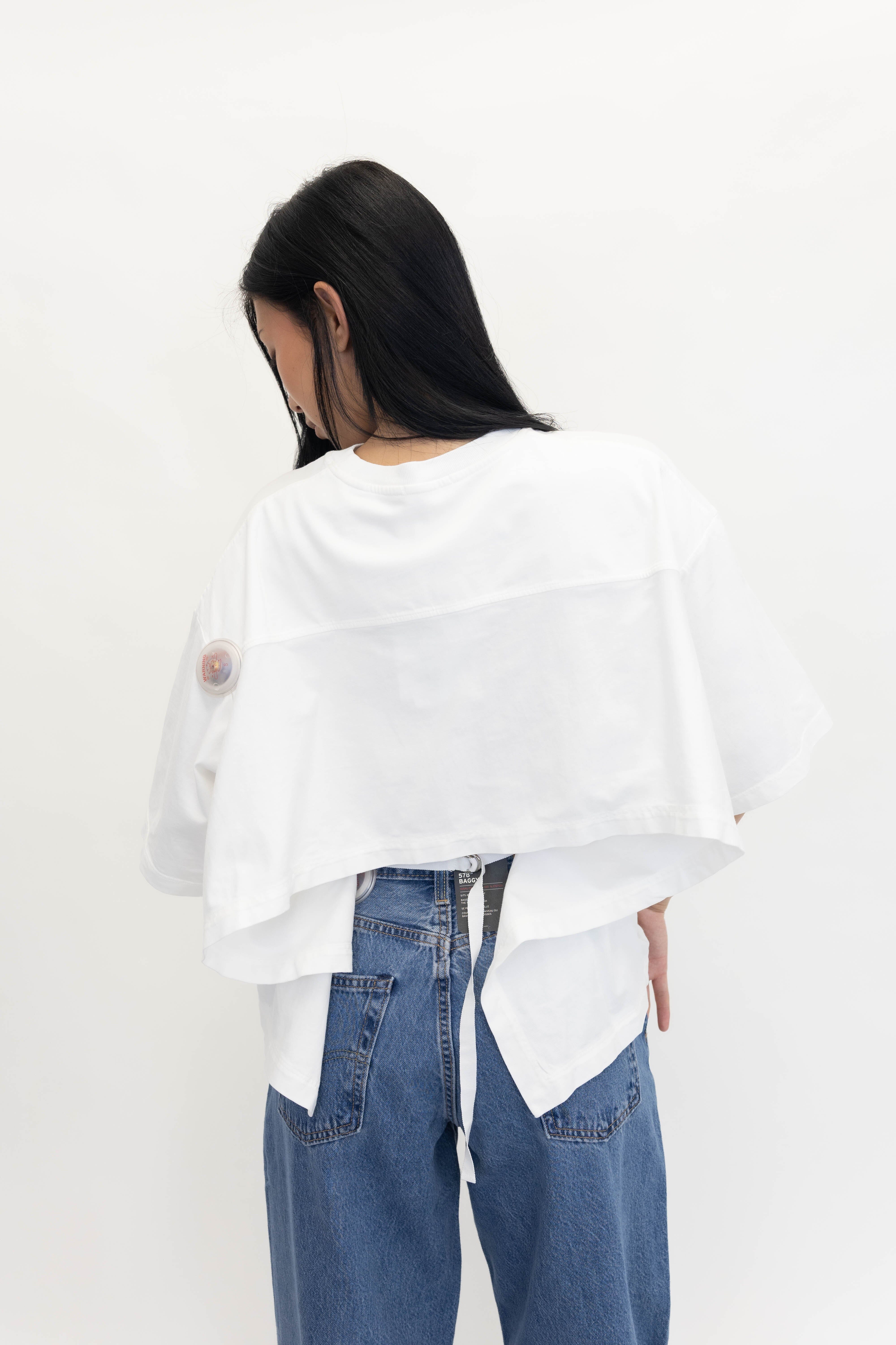 THEO T-SHIRT IN WHITE T-SHIRT AGOLDE