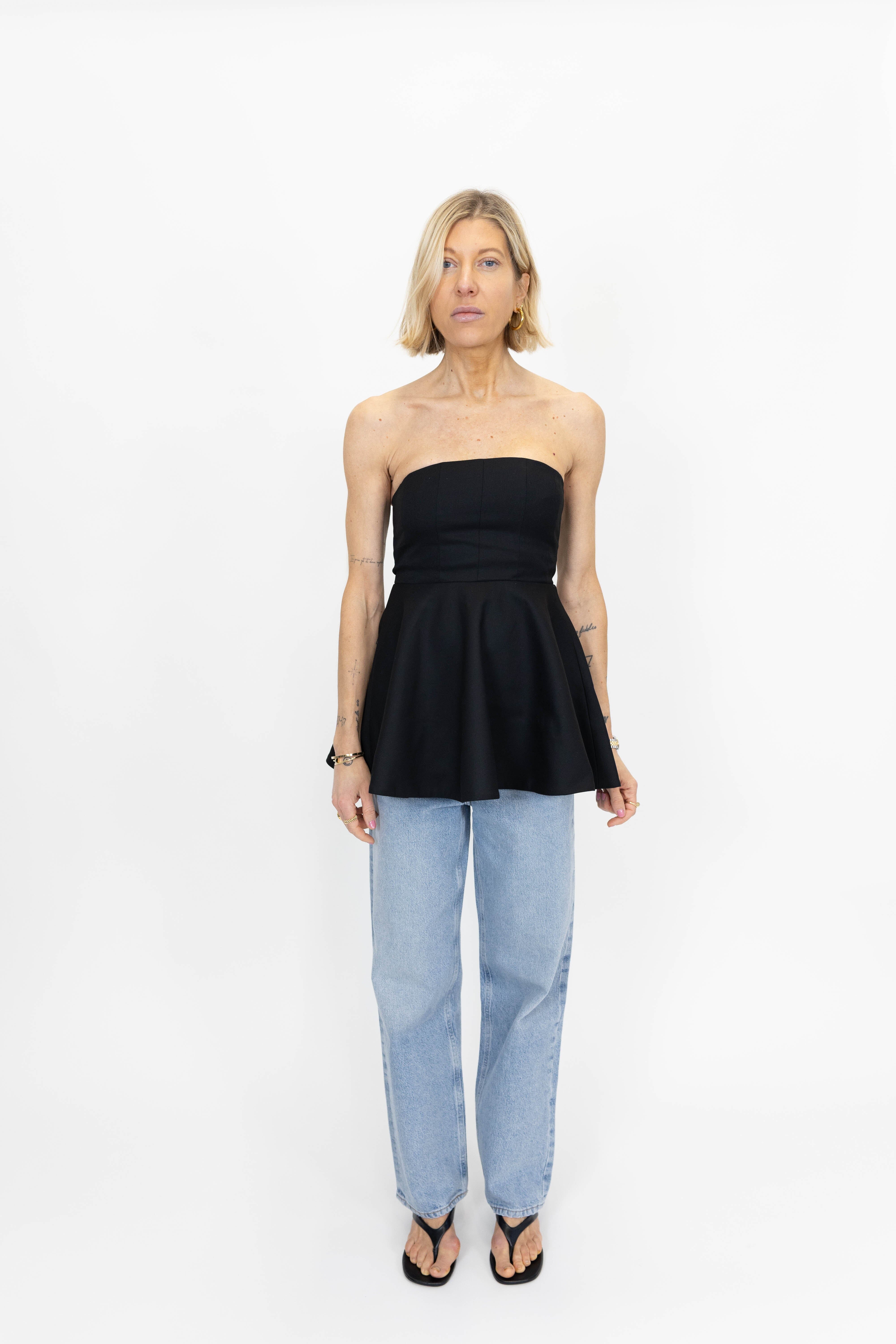 TITTA CORSAGE IN BLACK TOP GESTUZ