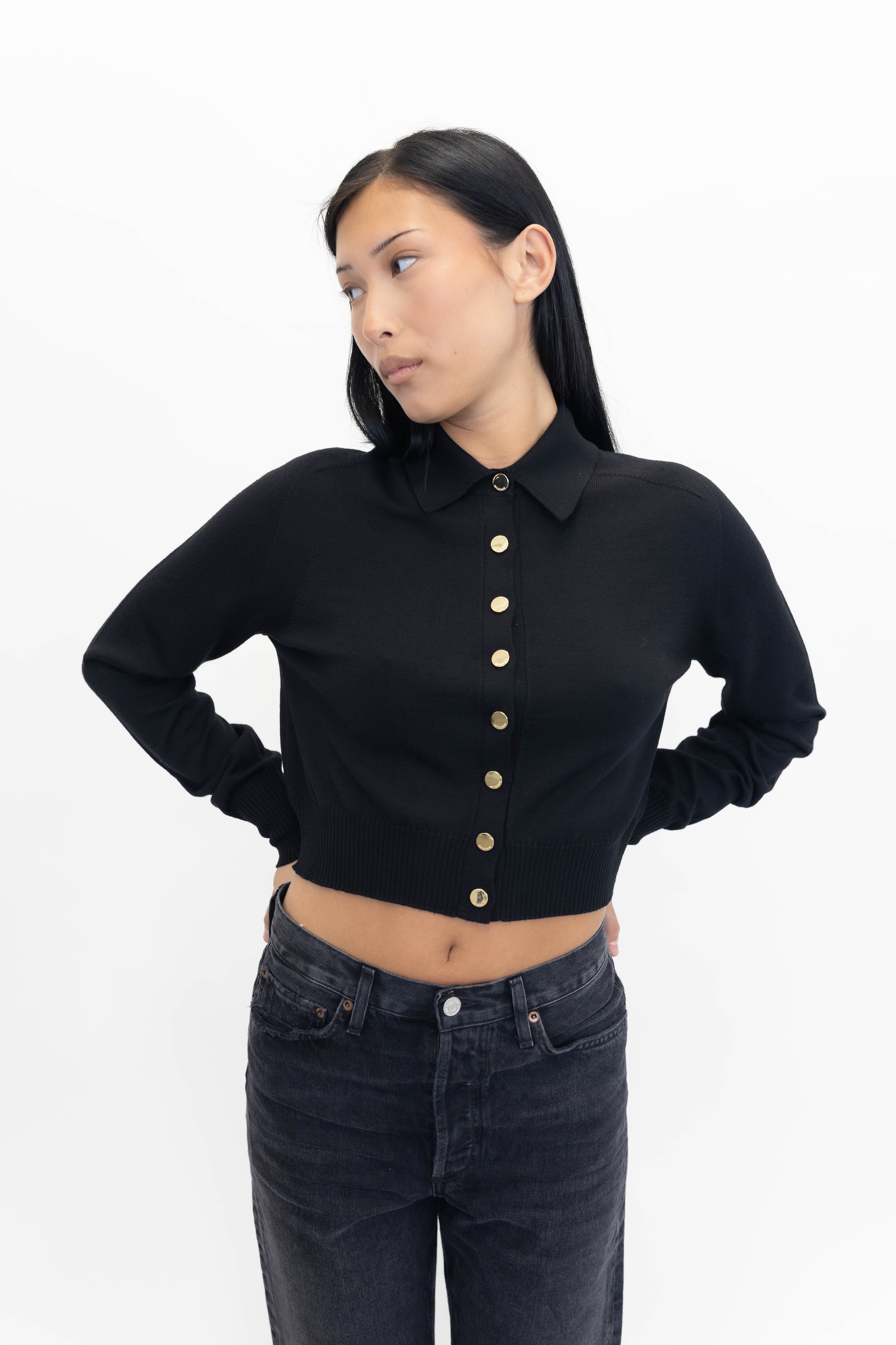 LIRICA WOOL CARDIGAN IN BLACK CARDIGAN MAXMARA