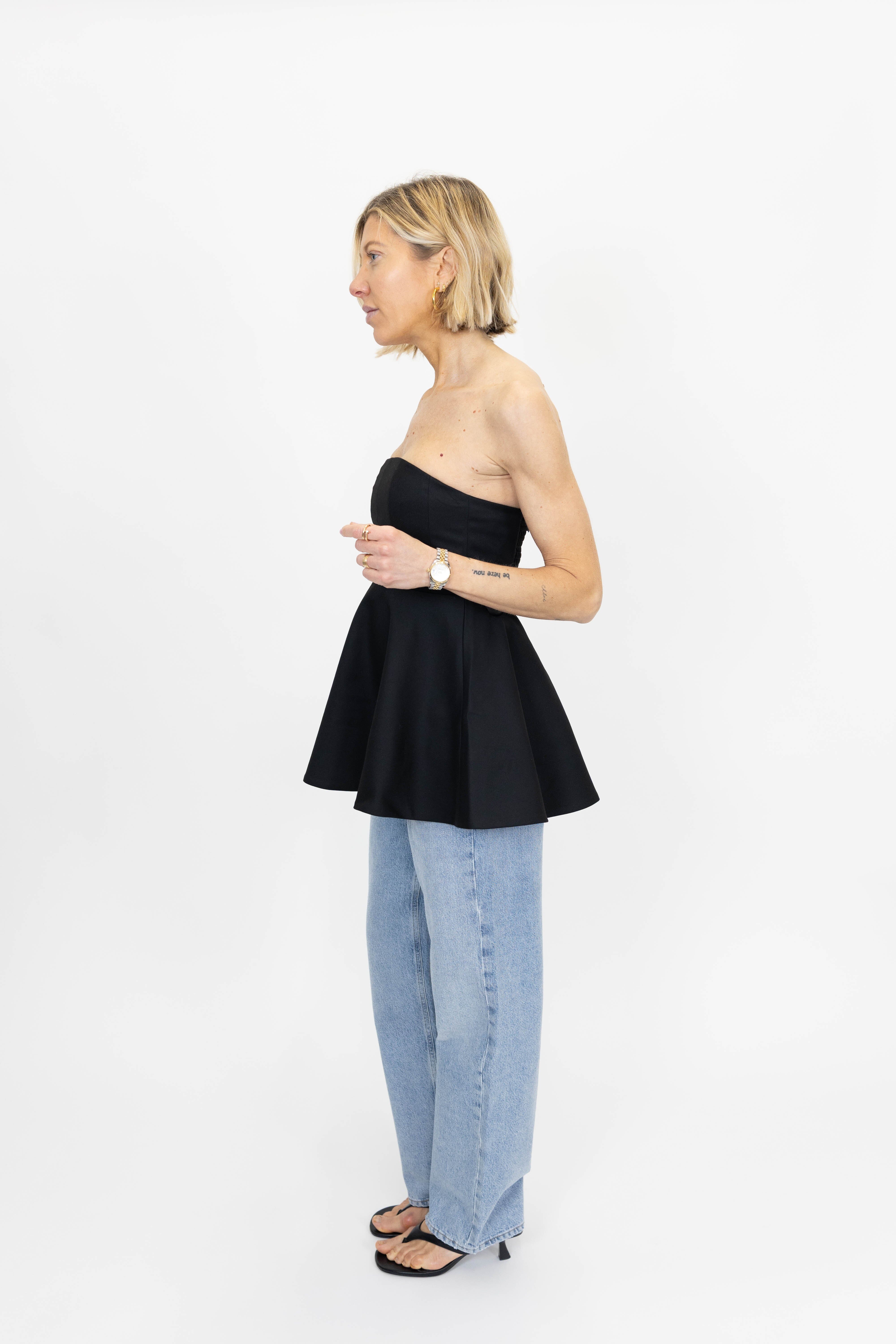 TITTA CORSAGE IN BLACK TOP GESTUZ
