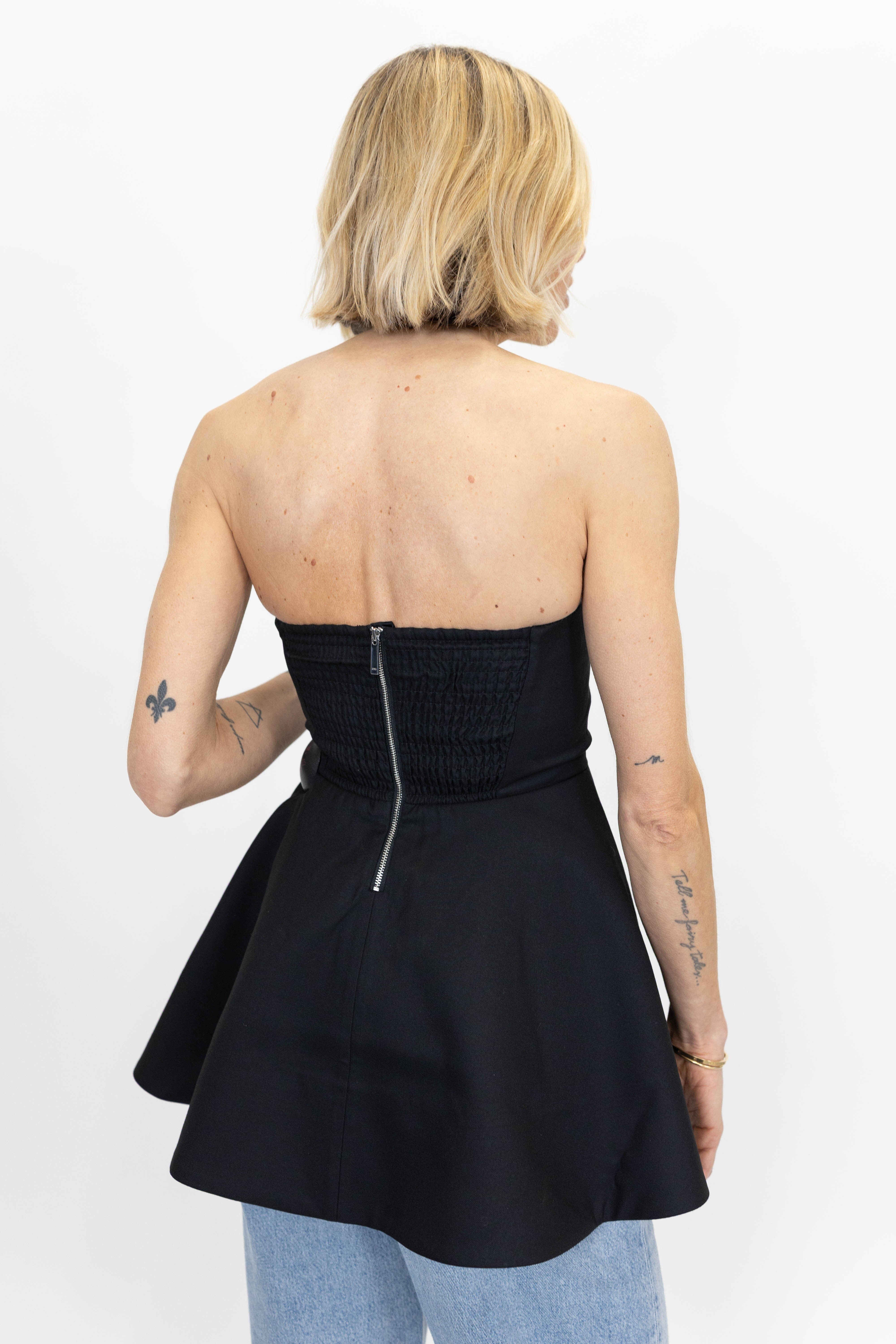 TITTA CORSAGE IN BLACK TOP GESTUZ