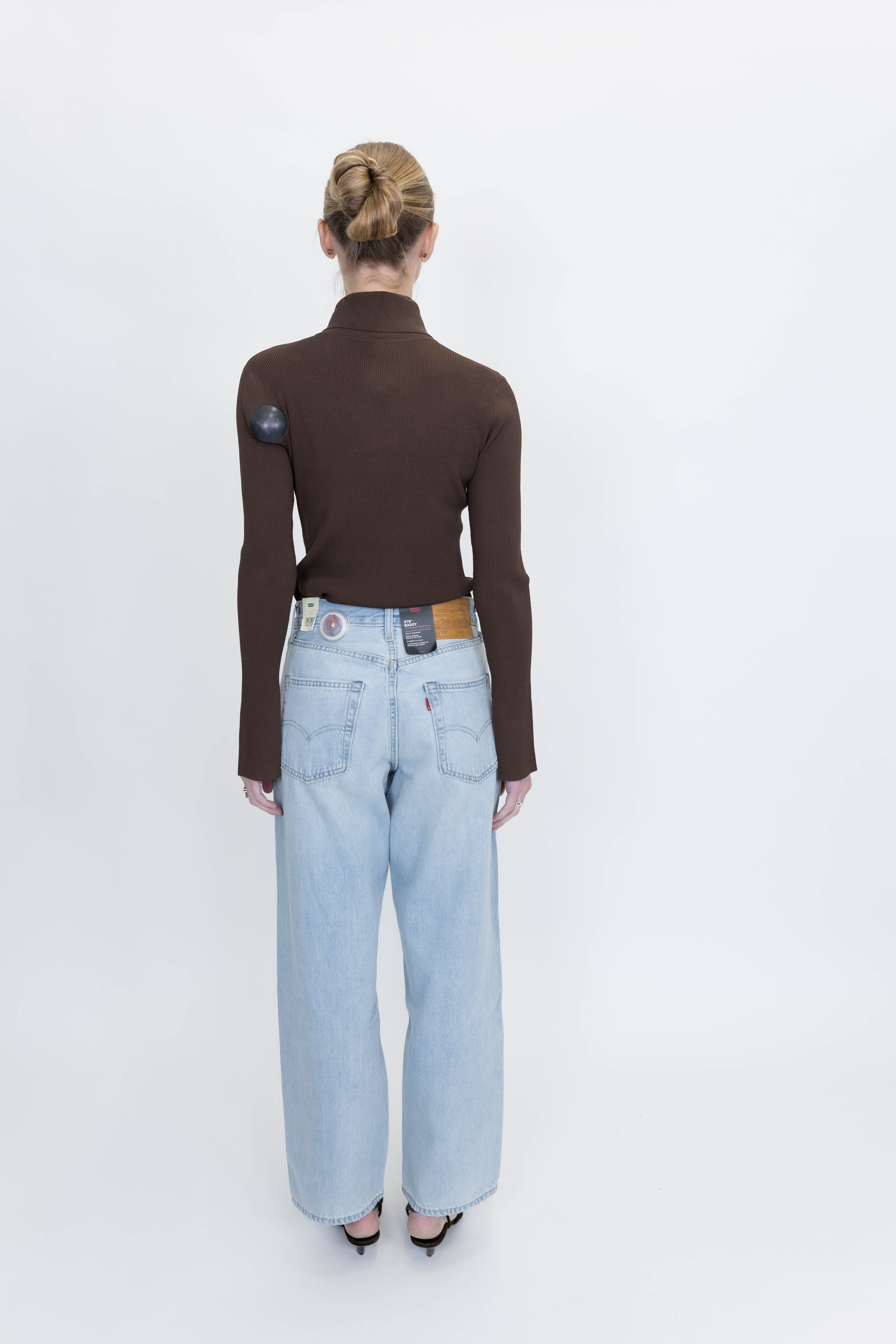 MADISON NECK KNIT IN ESPRESSO KNIT THE GARMENT