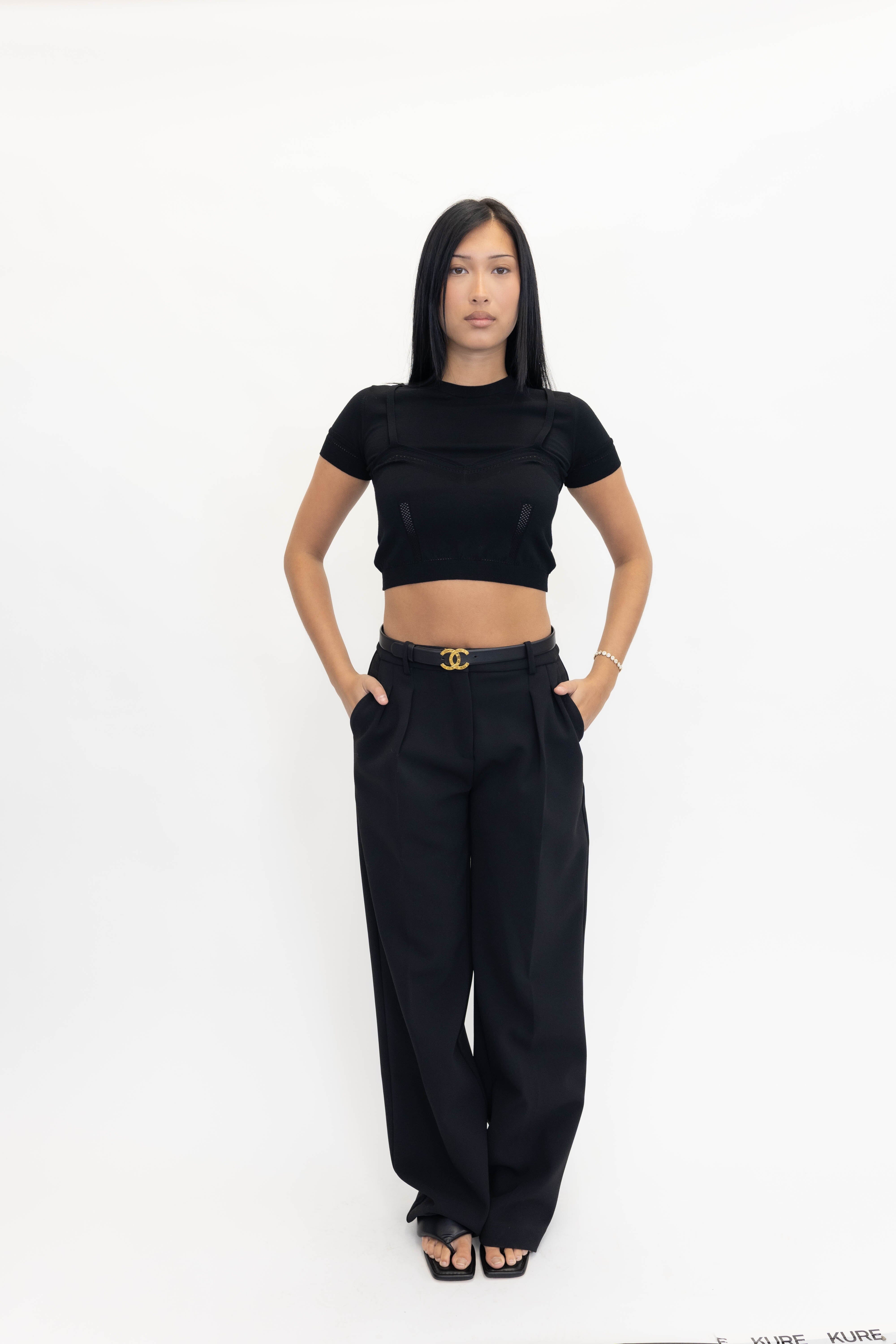 ANGEL TOP IN BLACK T-SHIRT MAXMARA