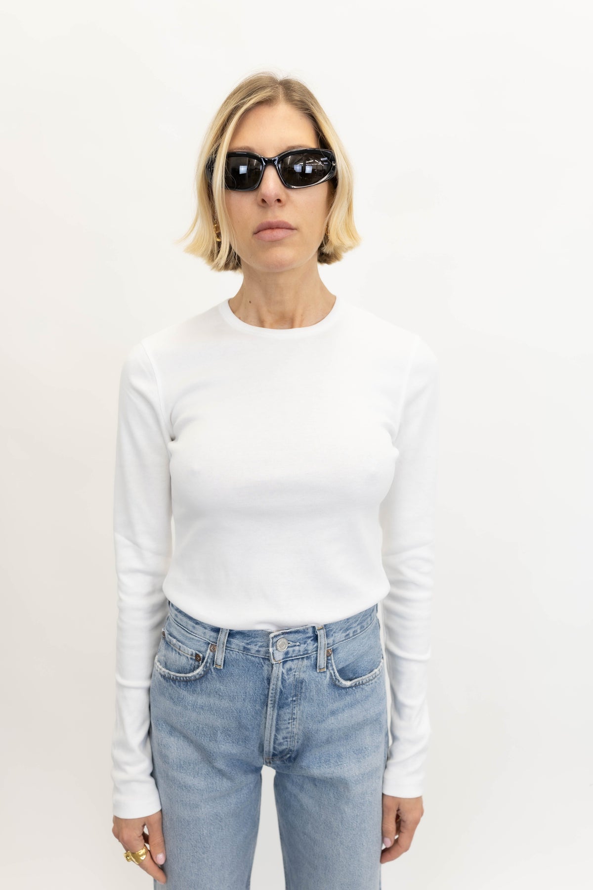 BRITA FLAT T-SHIRT IN WHITE T-SHIRT BY MALENE BIRGER