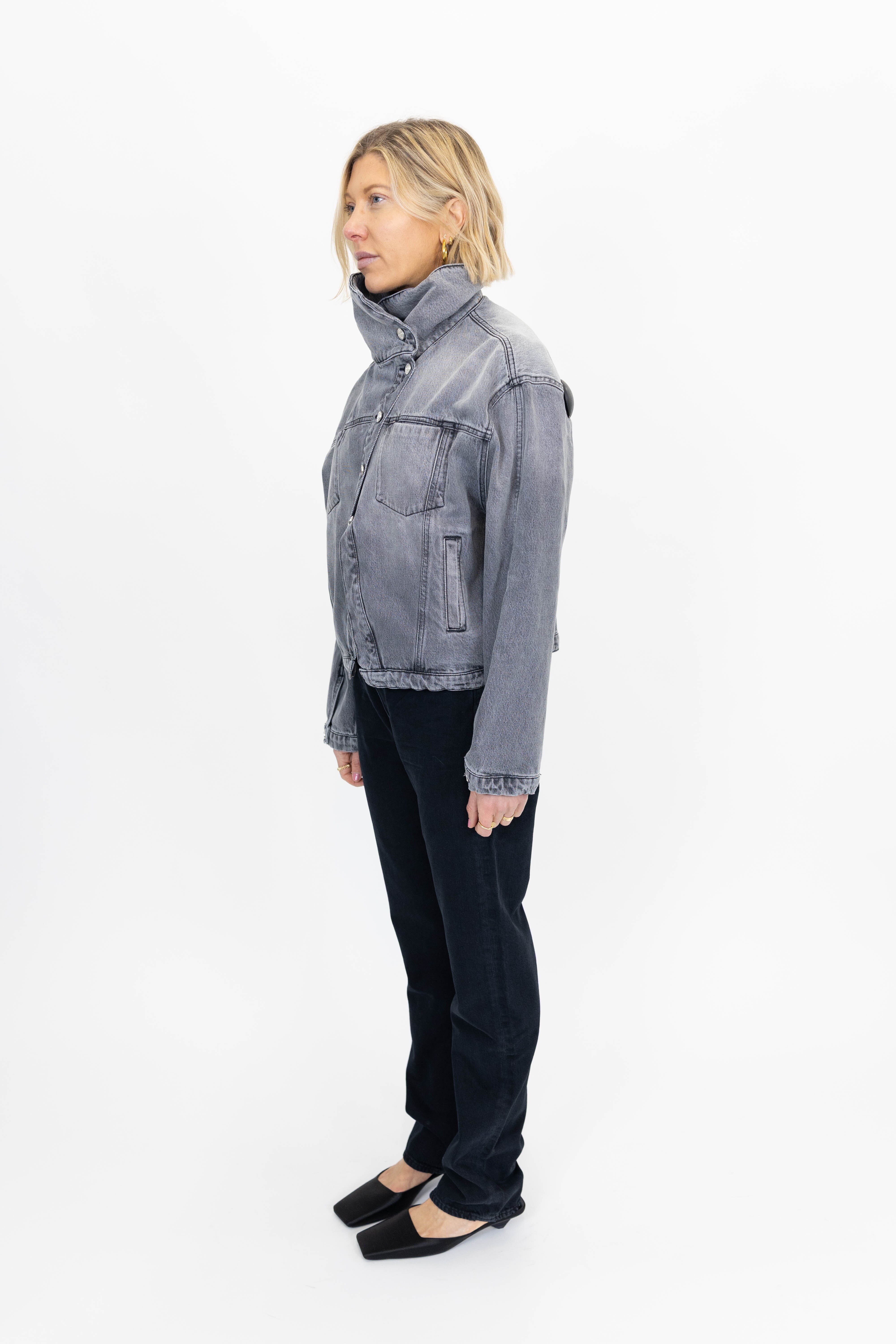 90'S PINCH WAIST HIGH RISE STRAIGHT LONG IN CRUSHED JEANS AGOLDE