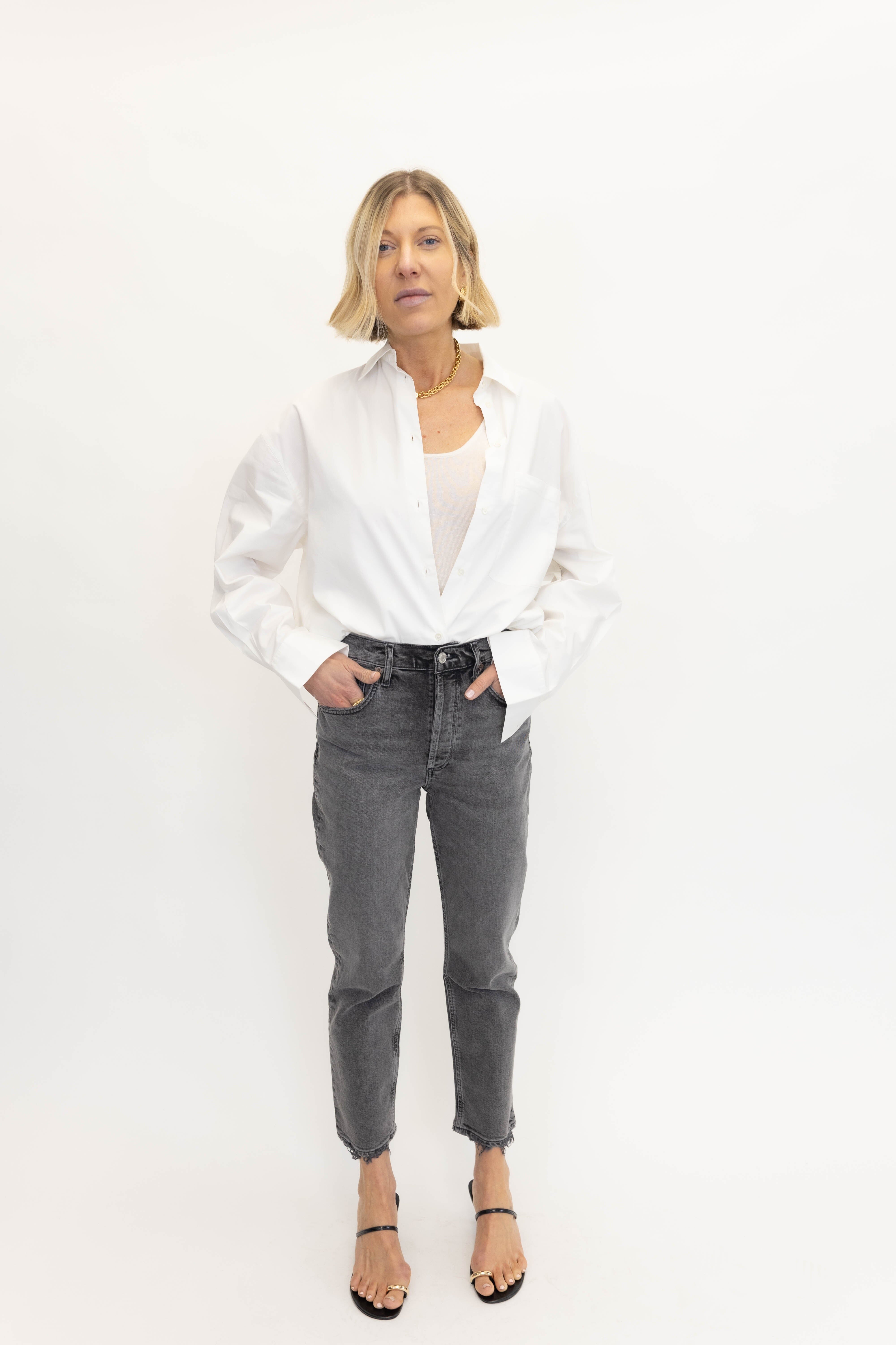 RILEY HIGH RISE STRAIGHT CROP IN CENTURY JEANS AGOLDE