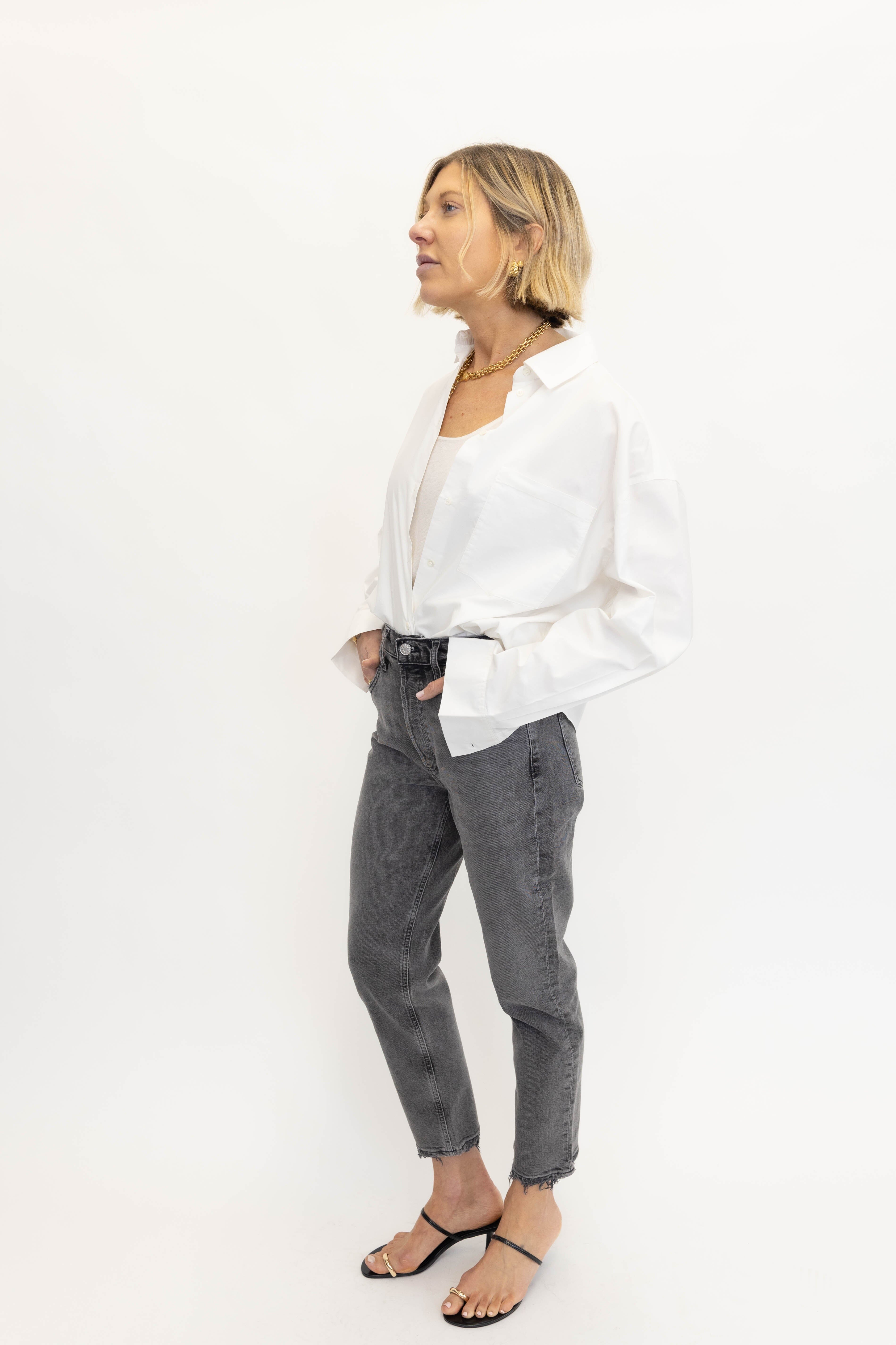 RILEY HIGH RISE STRAIGHT CROP IN CENTURY JEANS AGOLDE