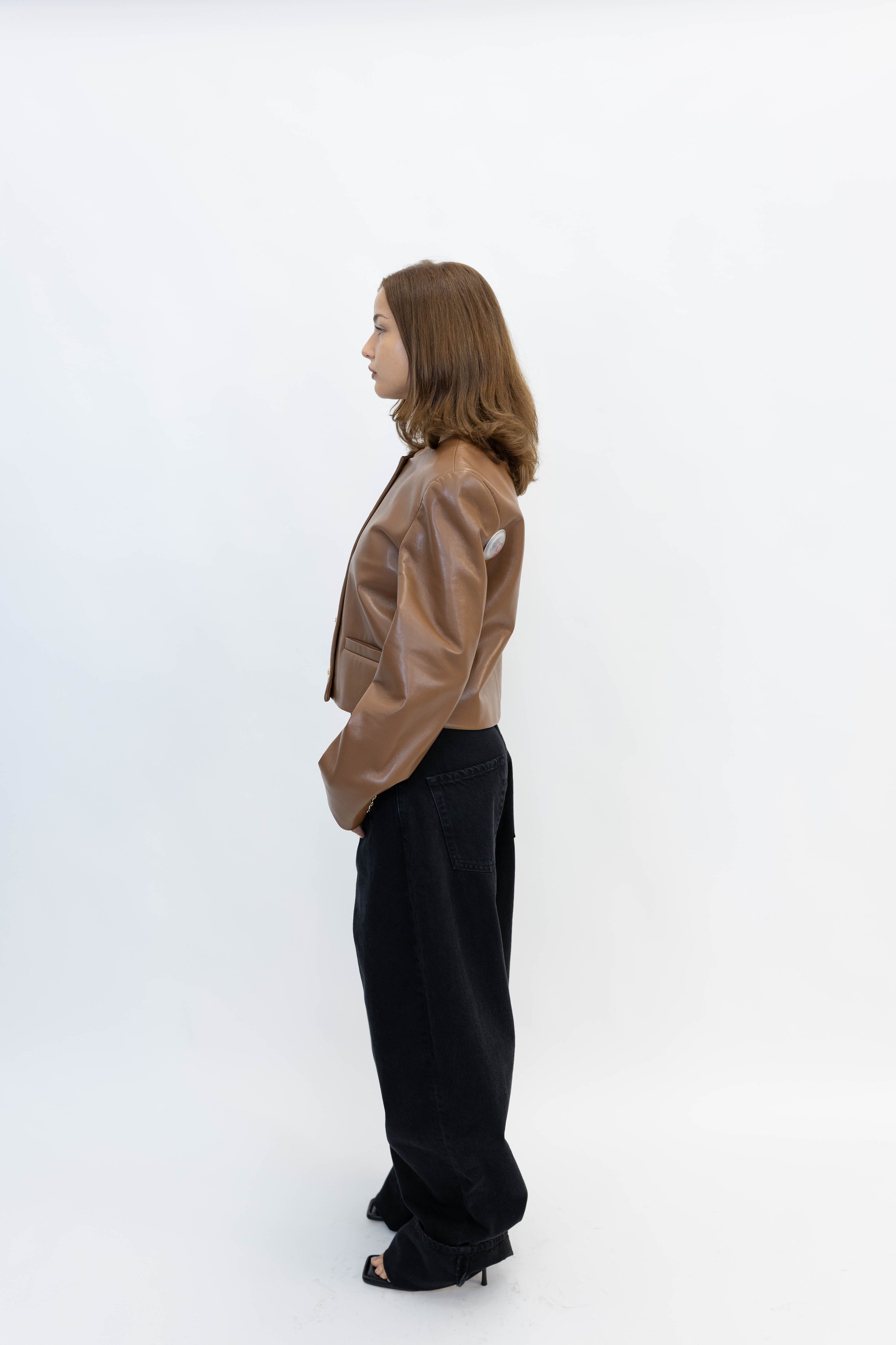 AMBER JACKET IN COGNAC JACKET ANINE BING