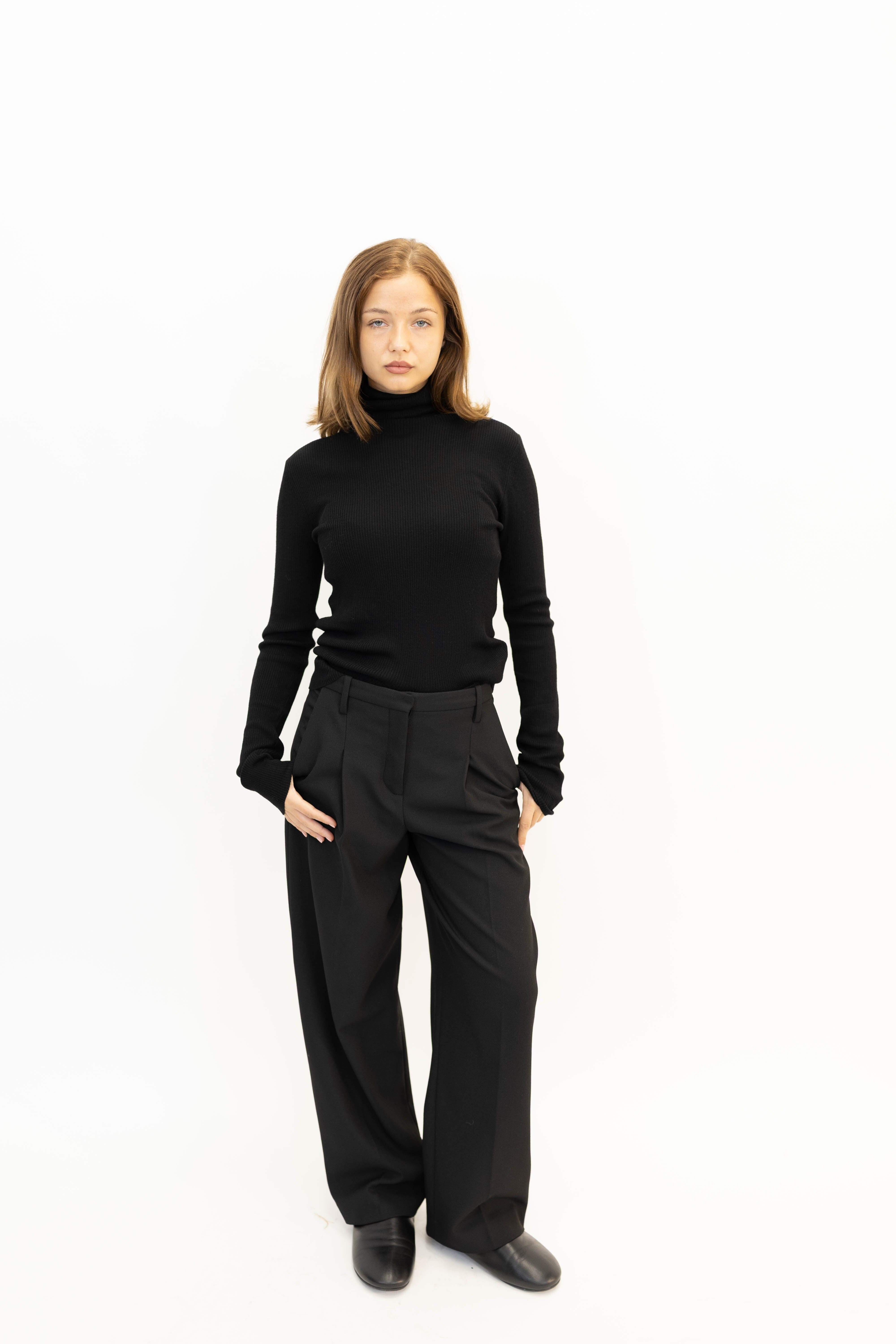 ELSA WIDE LEG PANTS IN BLACK PANTS BY MALENE BIRGER