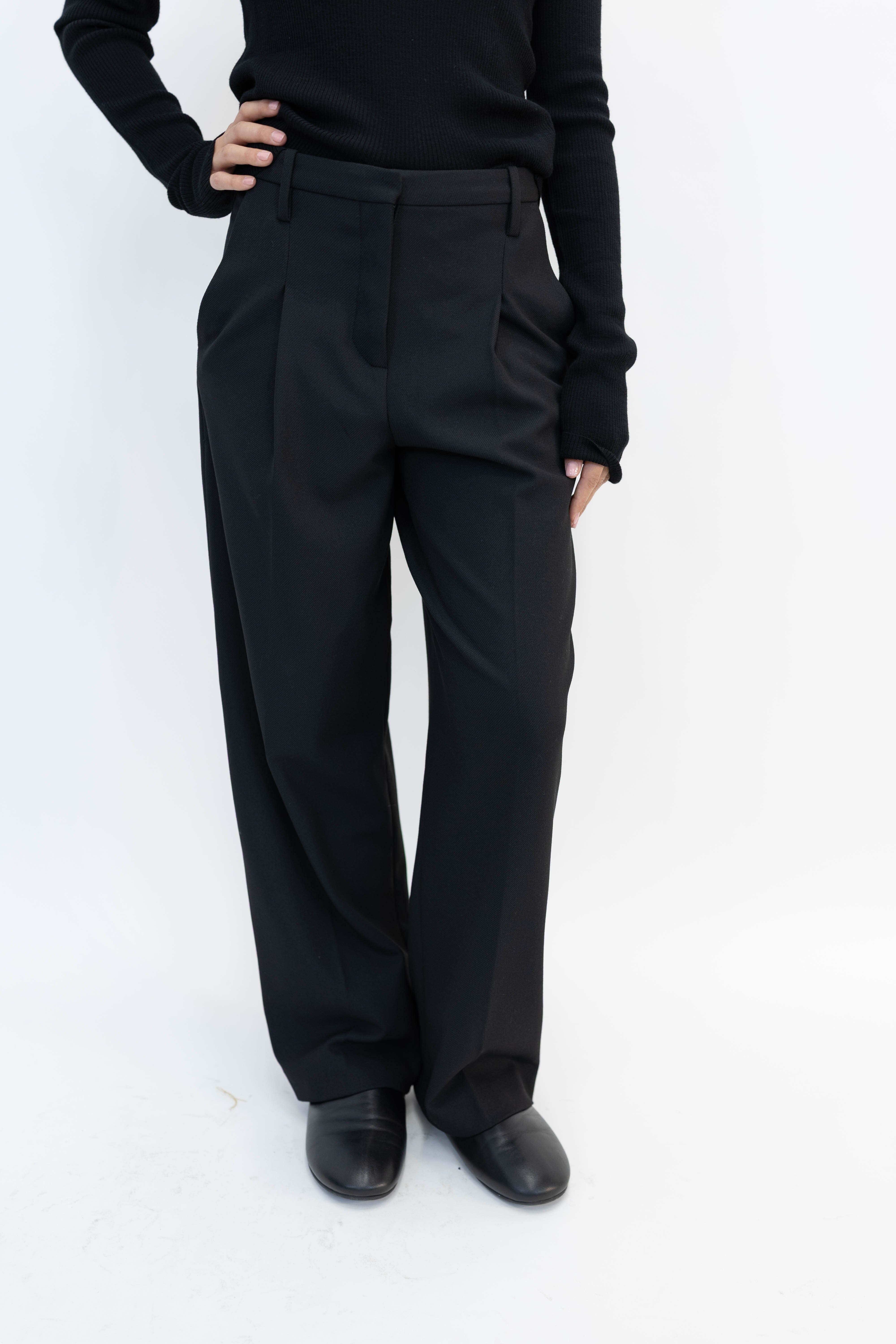ELSA WIDE LEG PANTS IN BLACK PANTS BY MALENE BIRGER