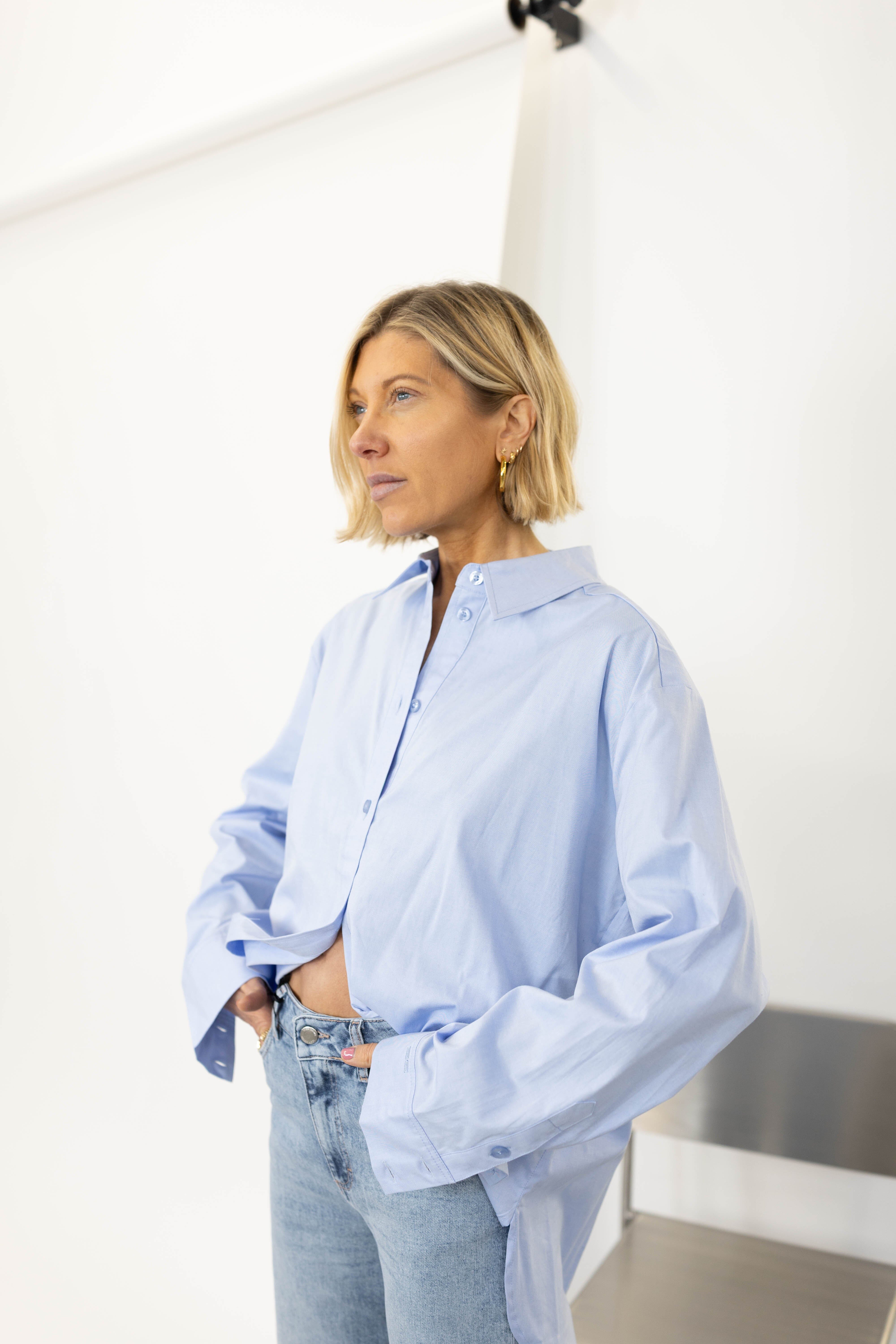 YORK SHIRT IN CHAMBRAY BLUE SHIRT GESTUZ