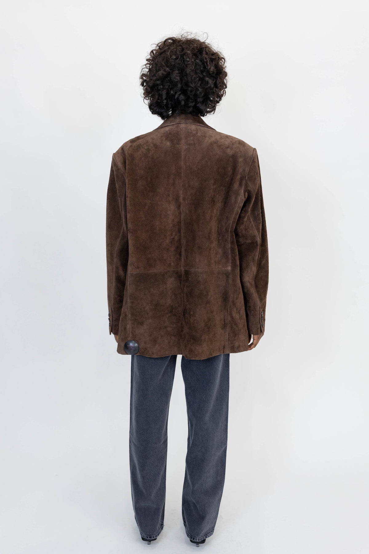 BENNY GRITTY SUEDE BLAZER IN DARK BROWN BLAZER ARMA