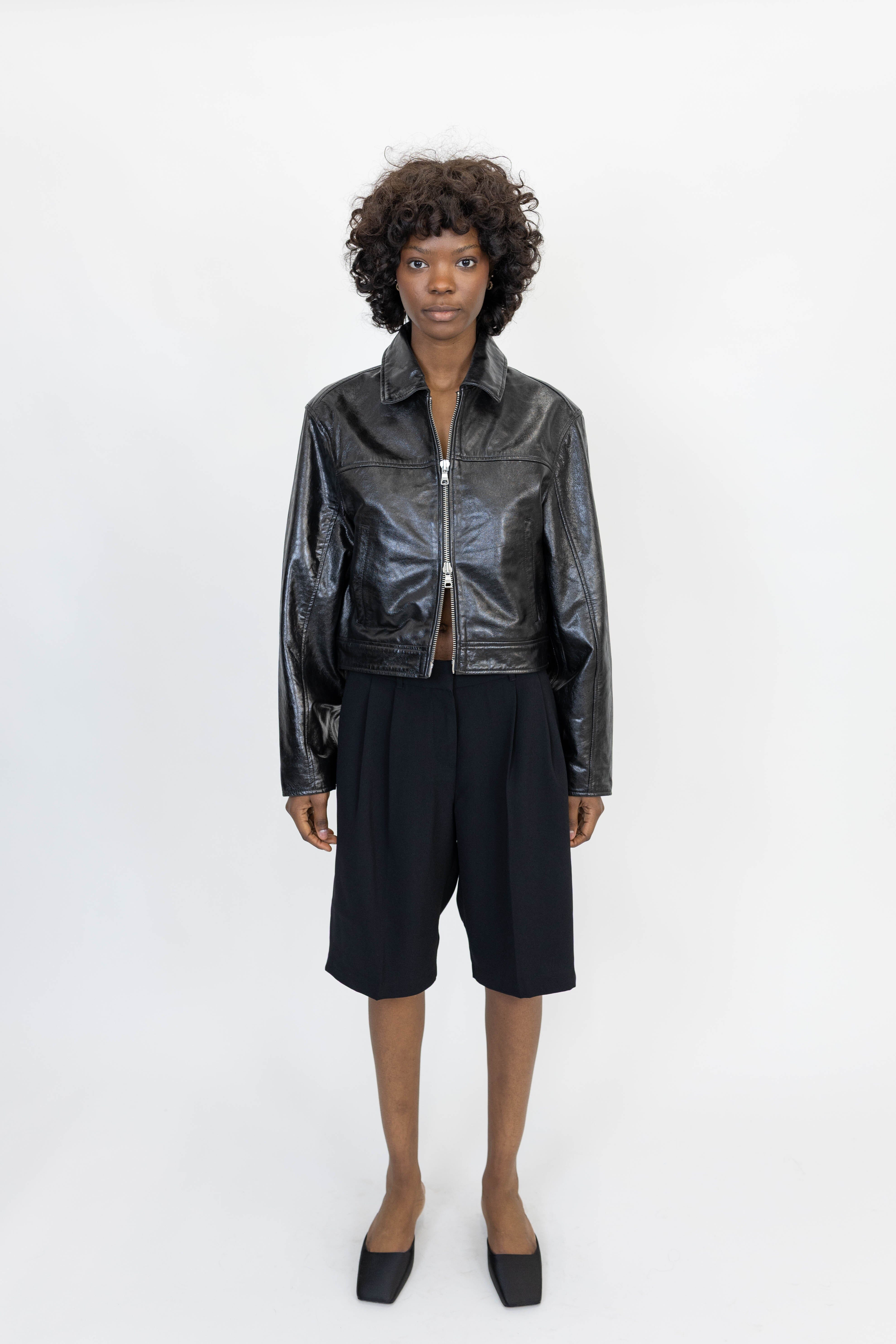 CARO LEATHER JACKET IN BLACK JACKET WON HUNDRED