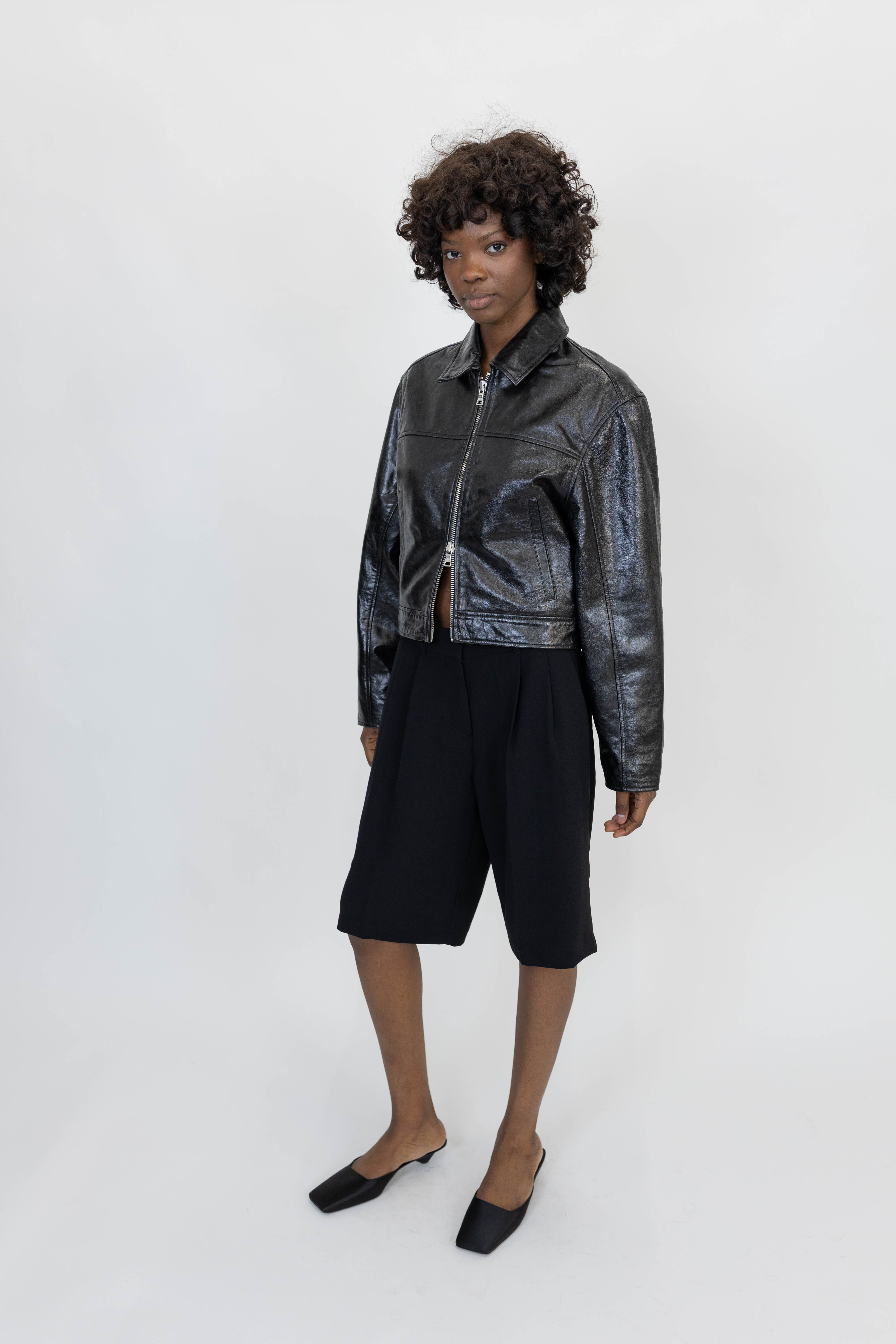 CARO LEATHER JACKET IN BLACK JACKET WON HUNDRED
