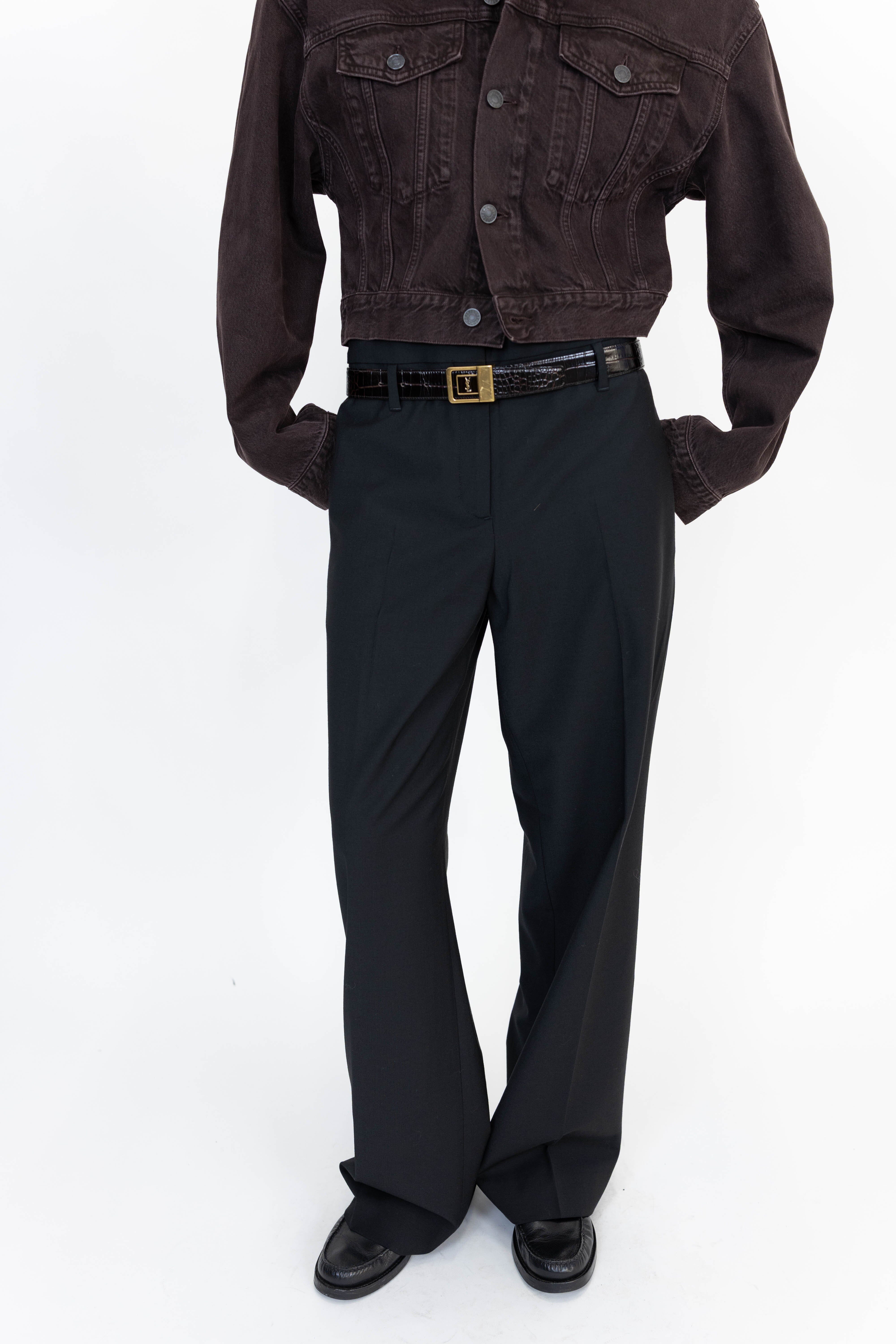 IVANO MID WAIST PANTS IN BLACK PANTS HERSKIND