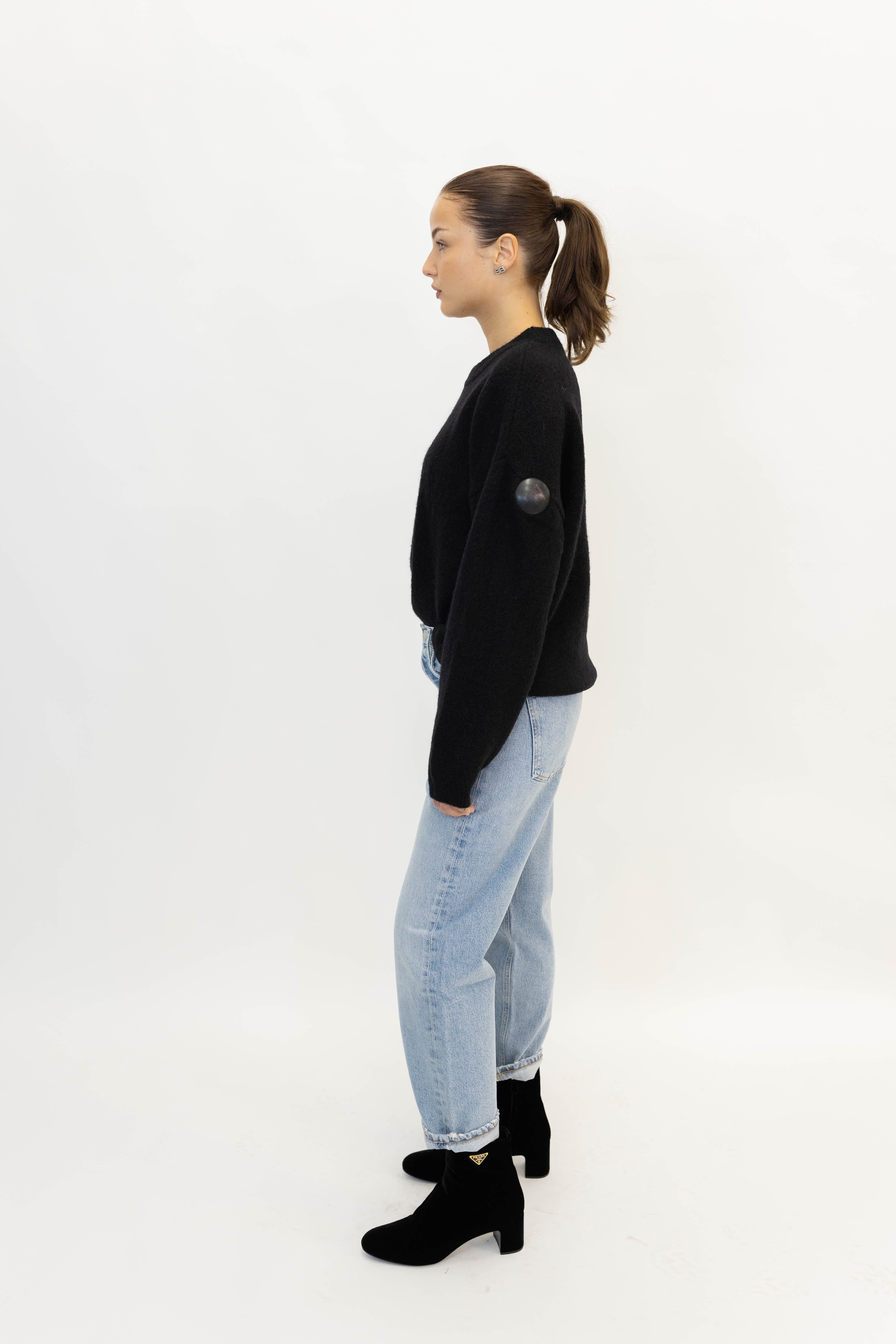 90'S PINCH WAIST CROP IN RIPPLE JEANS AGOLDE