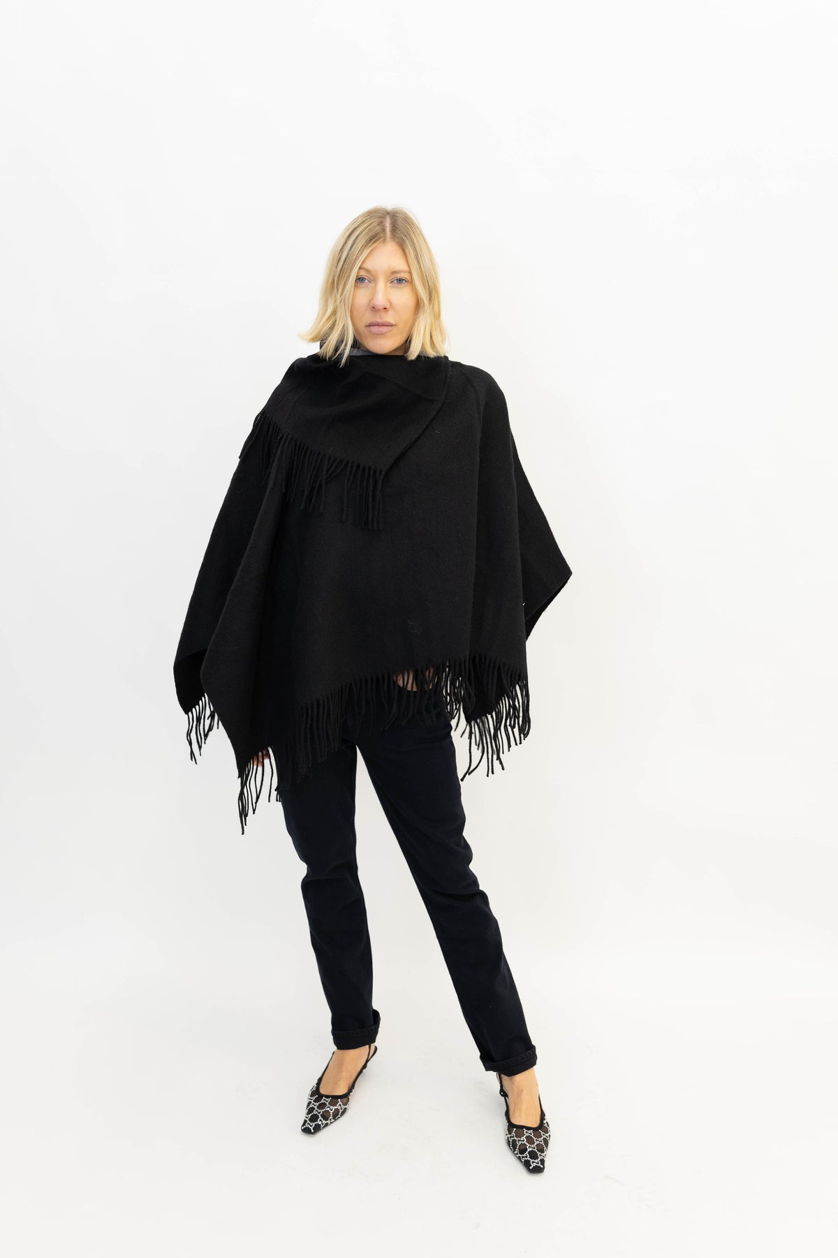 TURTMA CAPE IN BLACK CAPE BY MALENE BIRGER
