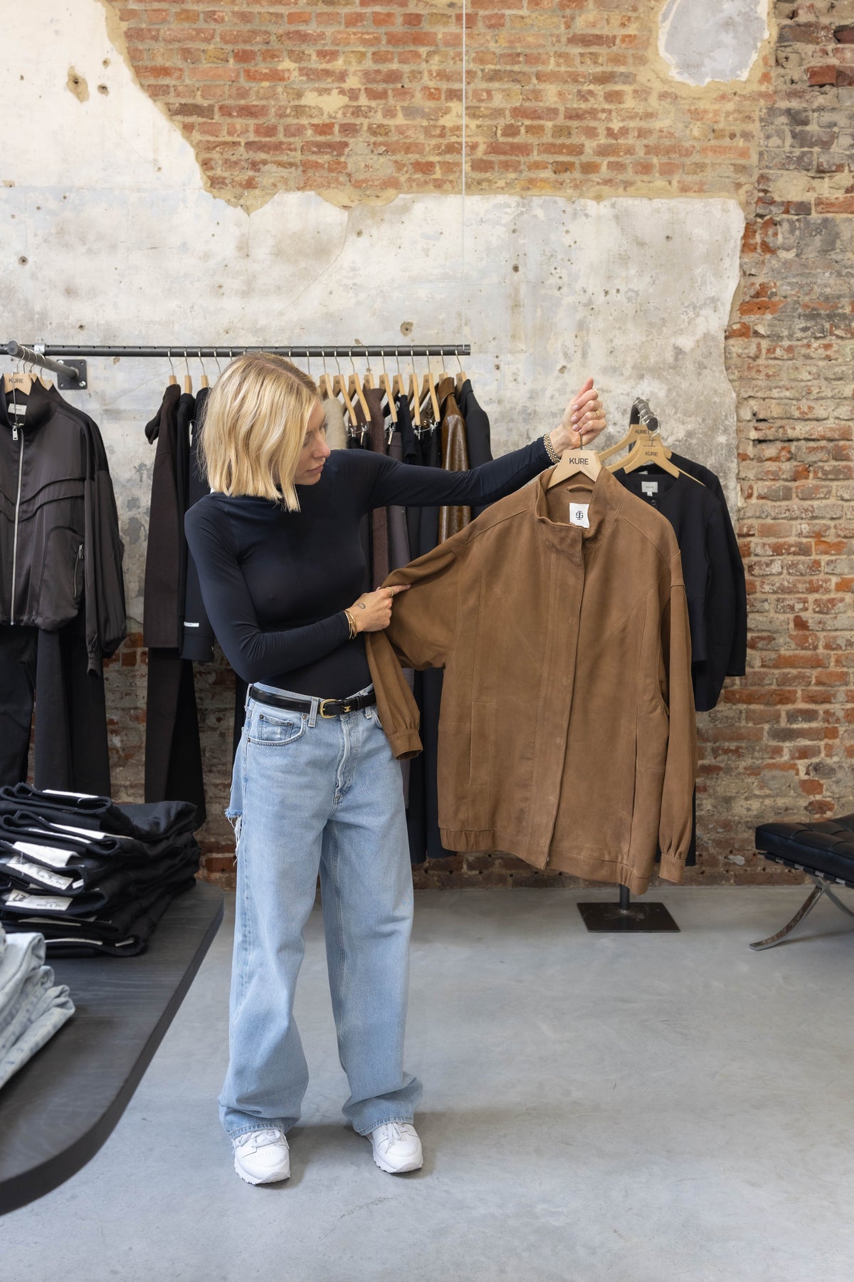 GENEVE BOMBER IN ACORN JACKET THE GARMENT