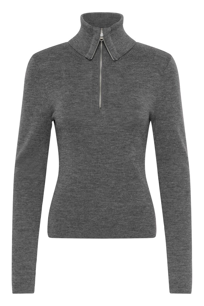 ROSALIE PULLOVER IN GREY KNIT GESTUZ