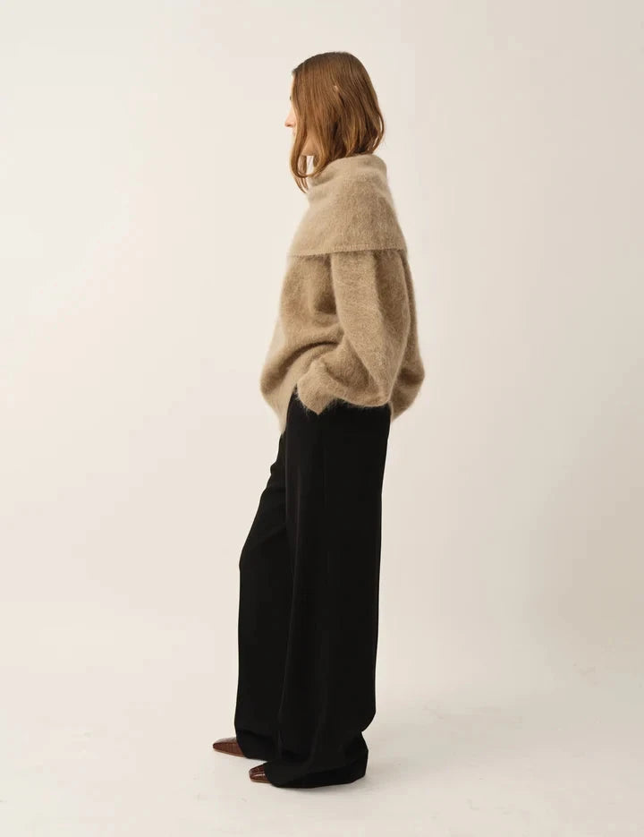 THE GARMENT-ROMA NECK SWEATER-RAW KNIT THE GARMENT