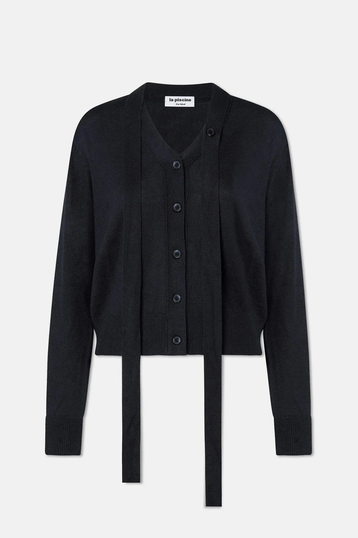 KNIT SCARF CARDIGAN IN NAVY CARDIGAN LA PISCINE