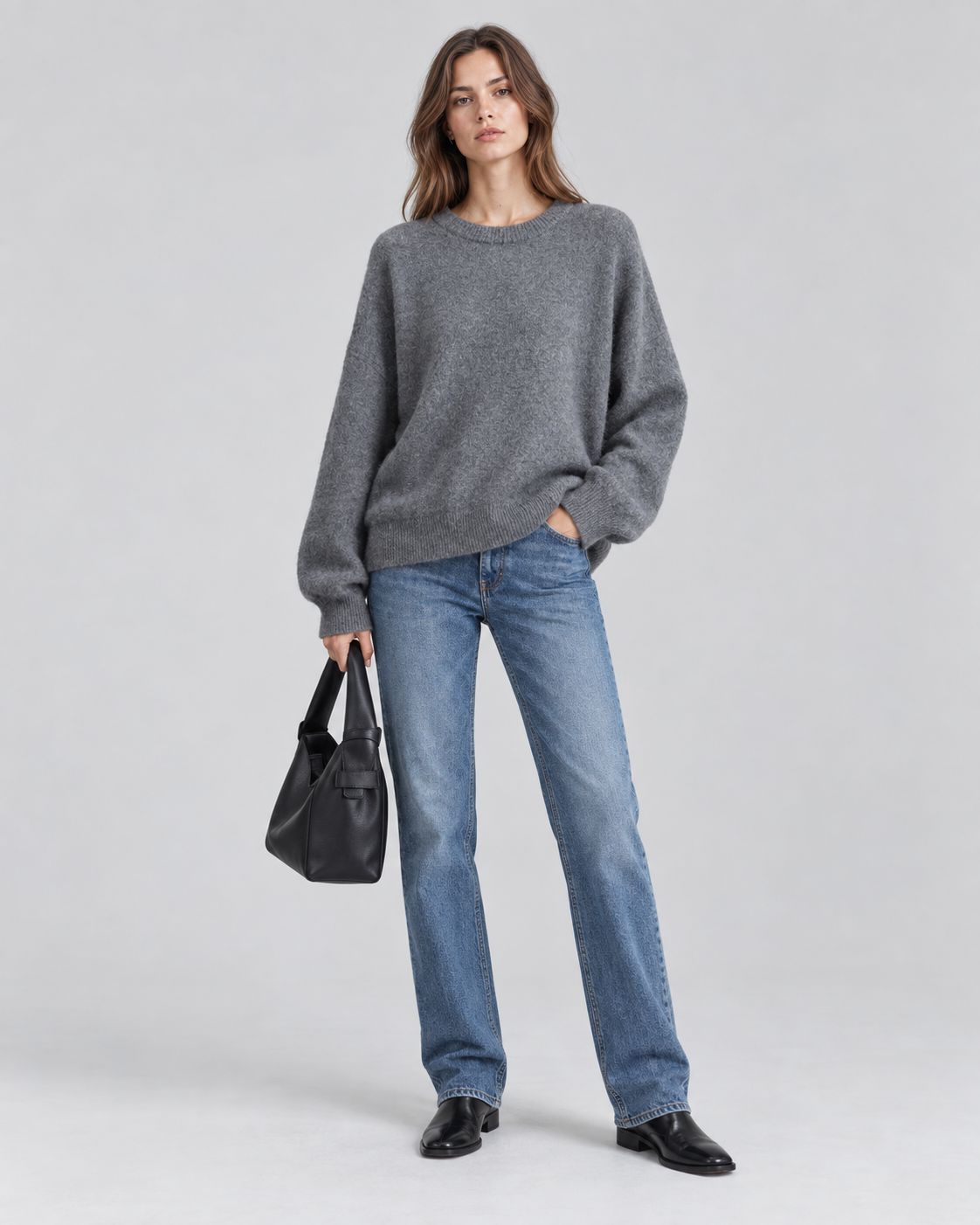 BRADLEY SWEATER IN GREY KNIT BY MALENE BIRGER
