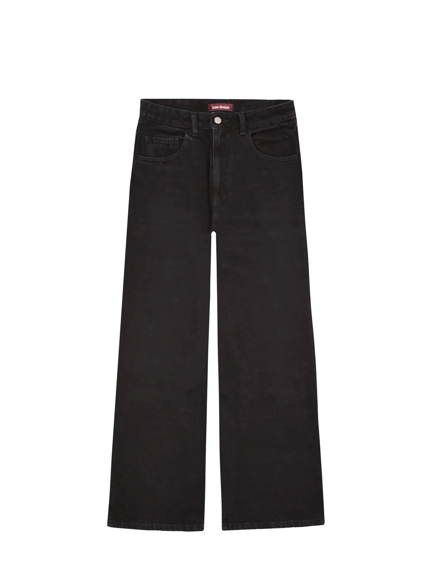 POPPY WIDE LEG JEANS IN BLACK JEANS ICON DENIM