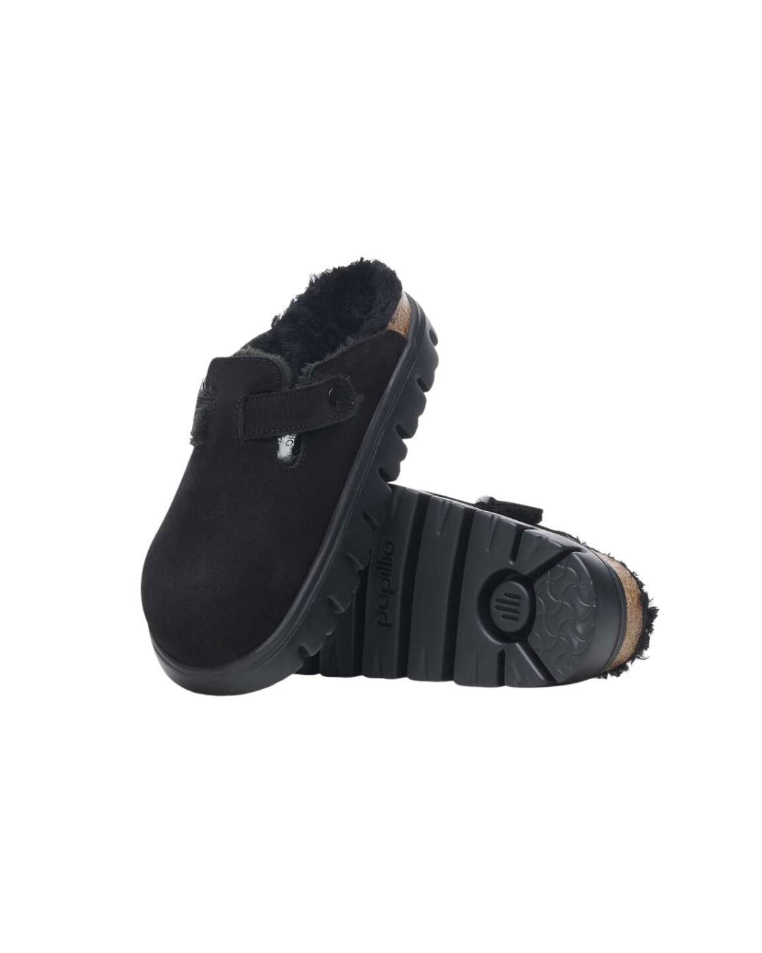 BOSTON CHUNKY SHEARLING BLACK SHOES BIRKENSTOCK