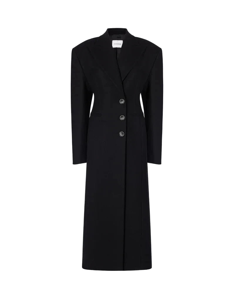 THE ANDAMANE-OTTAVIA HOURGLASS COAT-BLACK COAT THE ANDAMANE