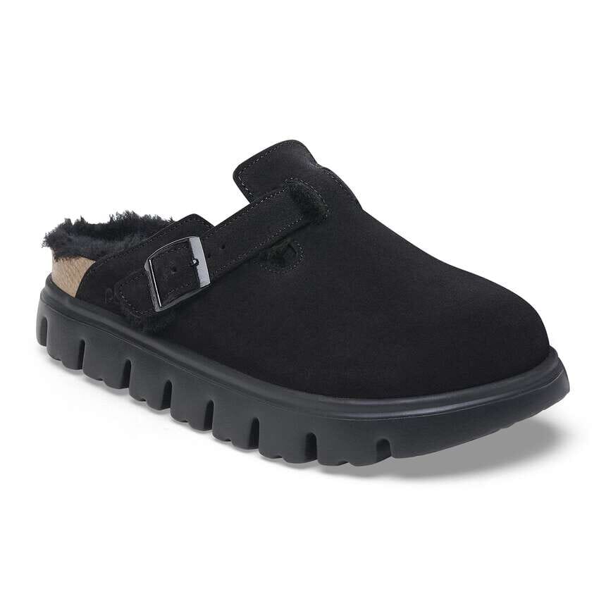 BIRKENSTOCK-BOSTON CHUNKY SHEARLING-BLACK SHOES BIRKENSTOCK