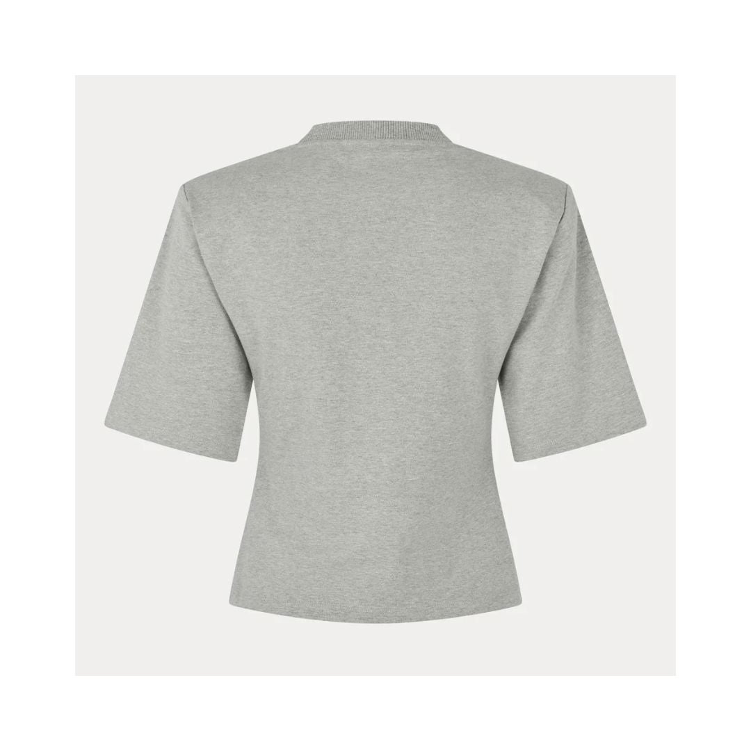 LANA TEE IN GREY MELANGE TEES OVAL SQAURE