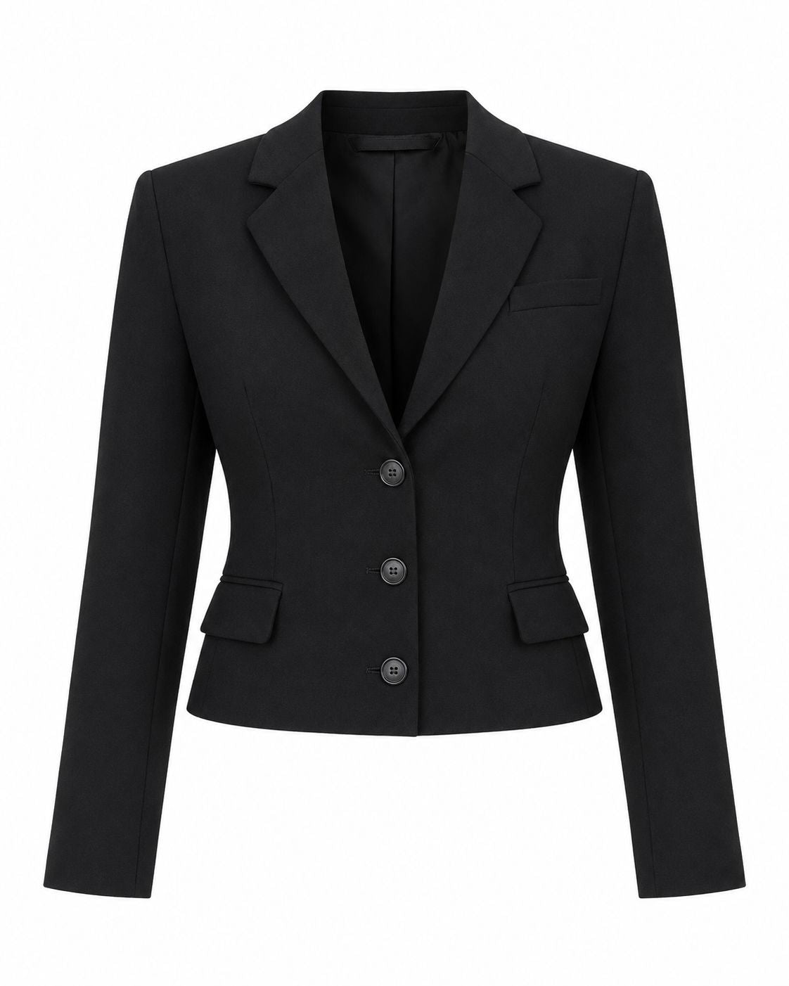 ZEFIRA FITTED MICRO BLAZER IN BLACK BLAZER THE ANDAMANE