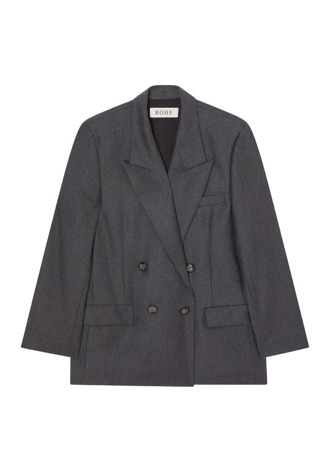 DOUBLE BREASTED TAILORED BLAZER JACKET ROHE