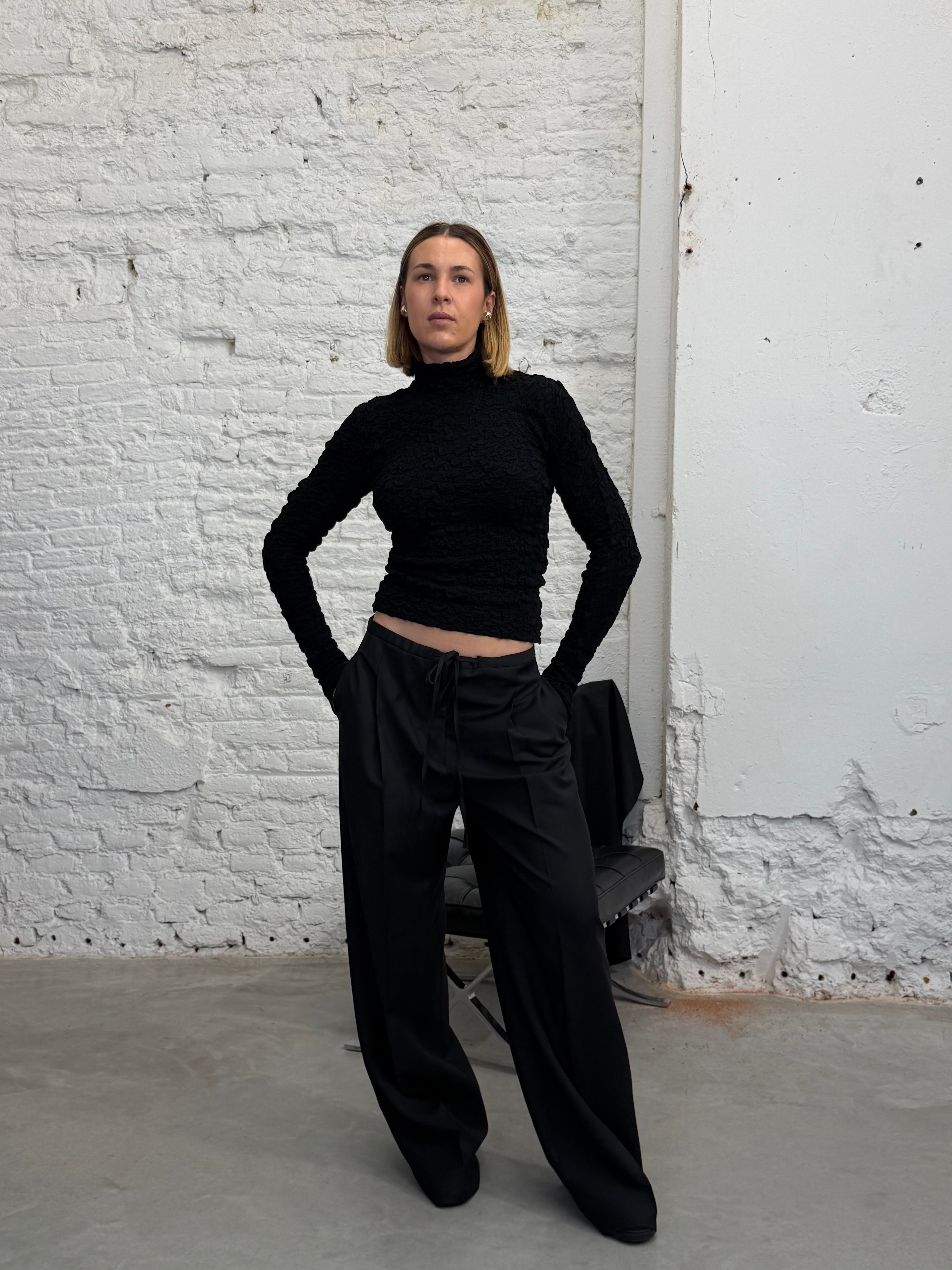 AURA TOP IN BLACK TOP BY MALENE BIRGER