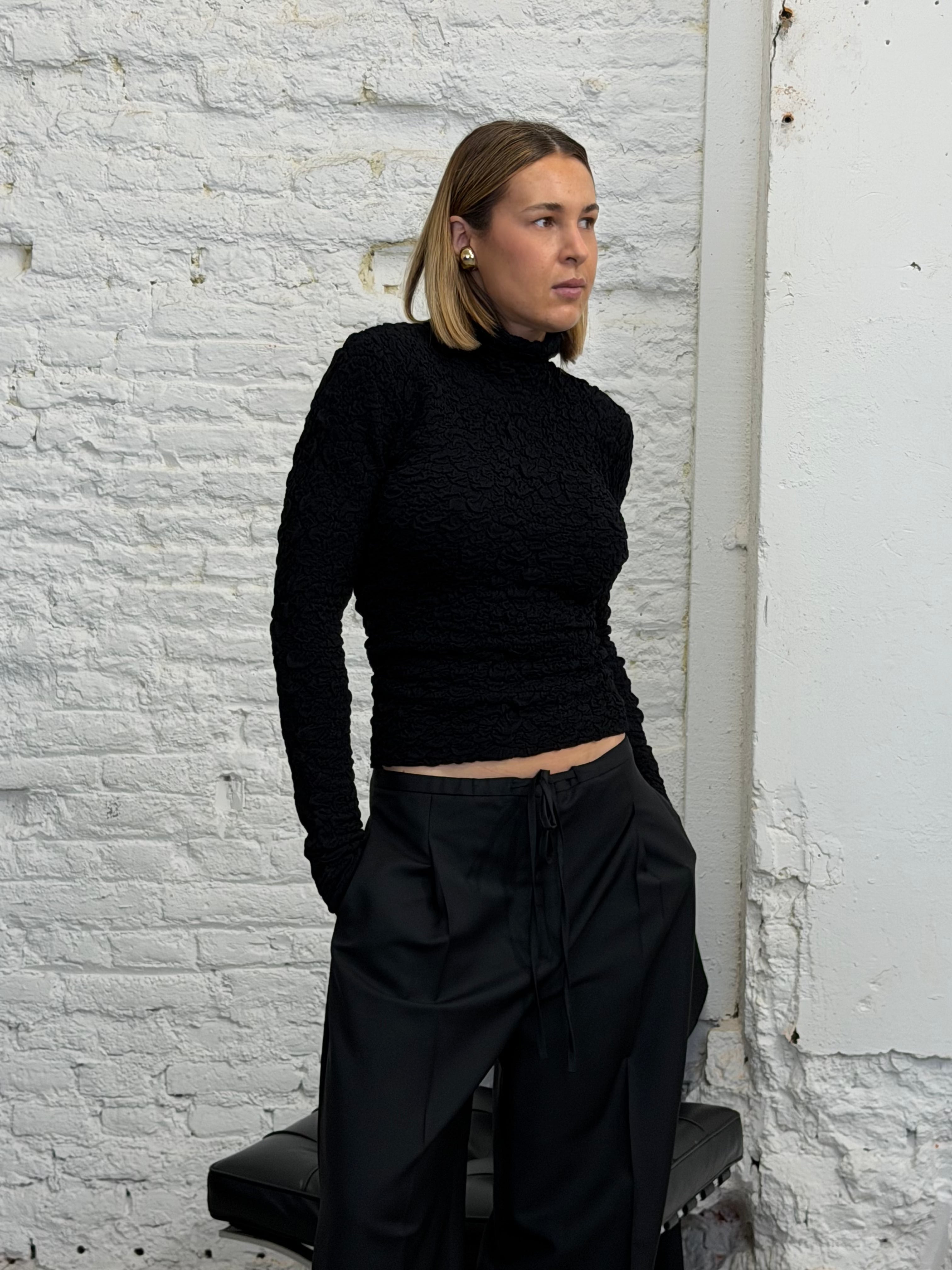 AURA TOP IN BLACK TOP BY MALENE BIRGER