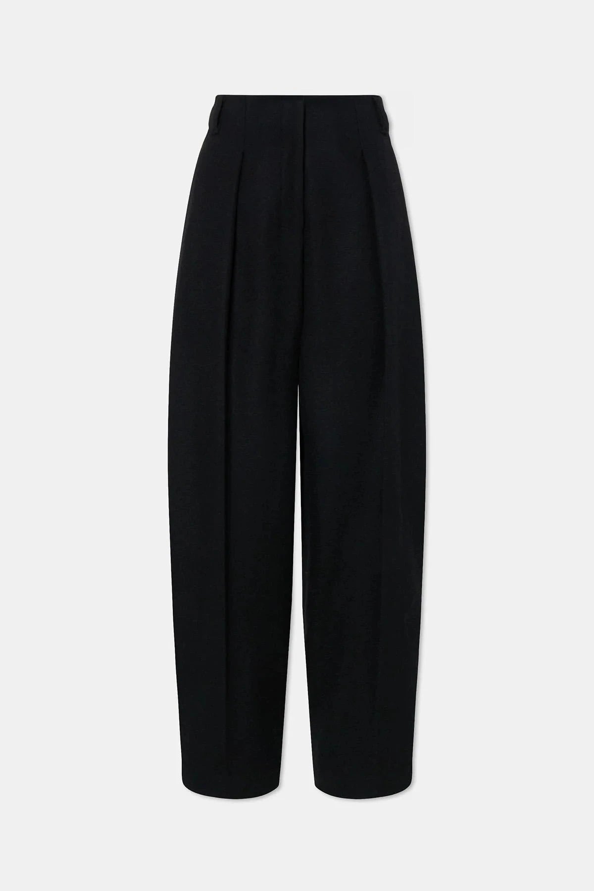 OVERSIZED CURVED WIDE PANTS IN BLACK PANTS LA PISCINE