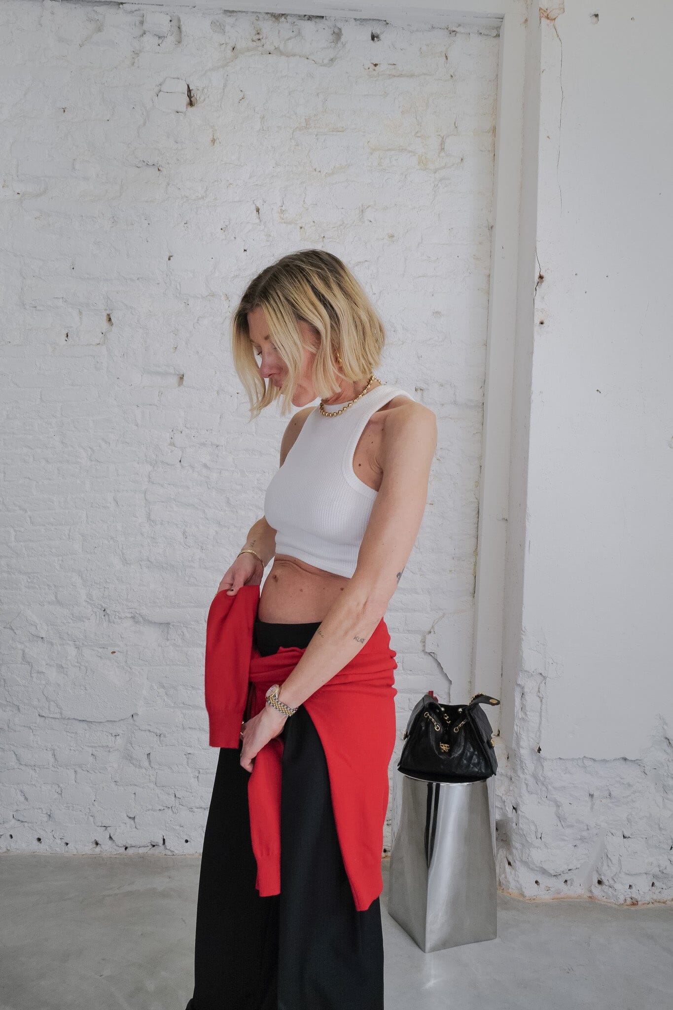 TORY CROP TANK TOP TOP KURE