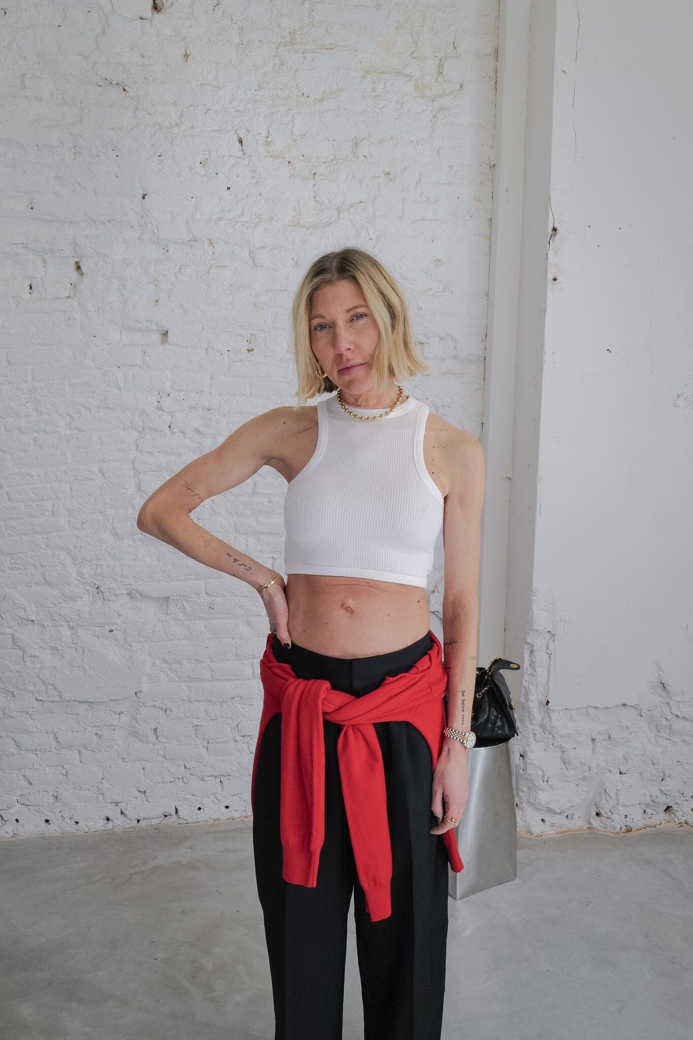TORY CROP TANK TOP TOP KURE