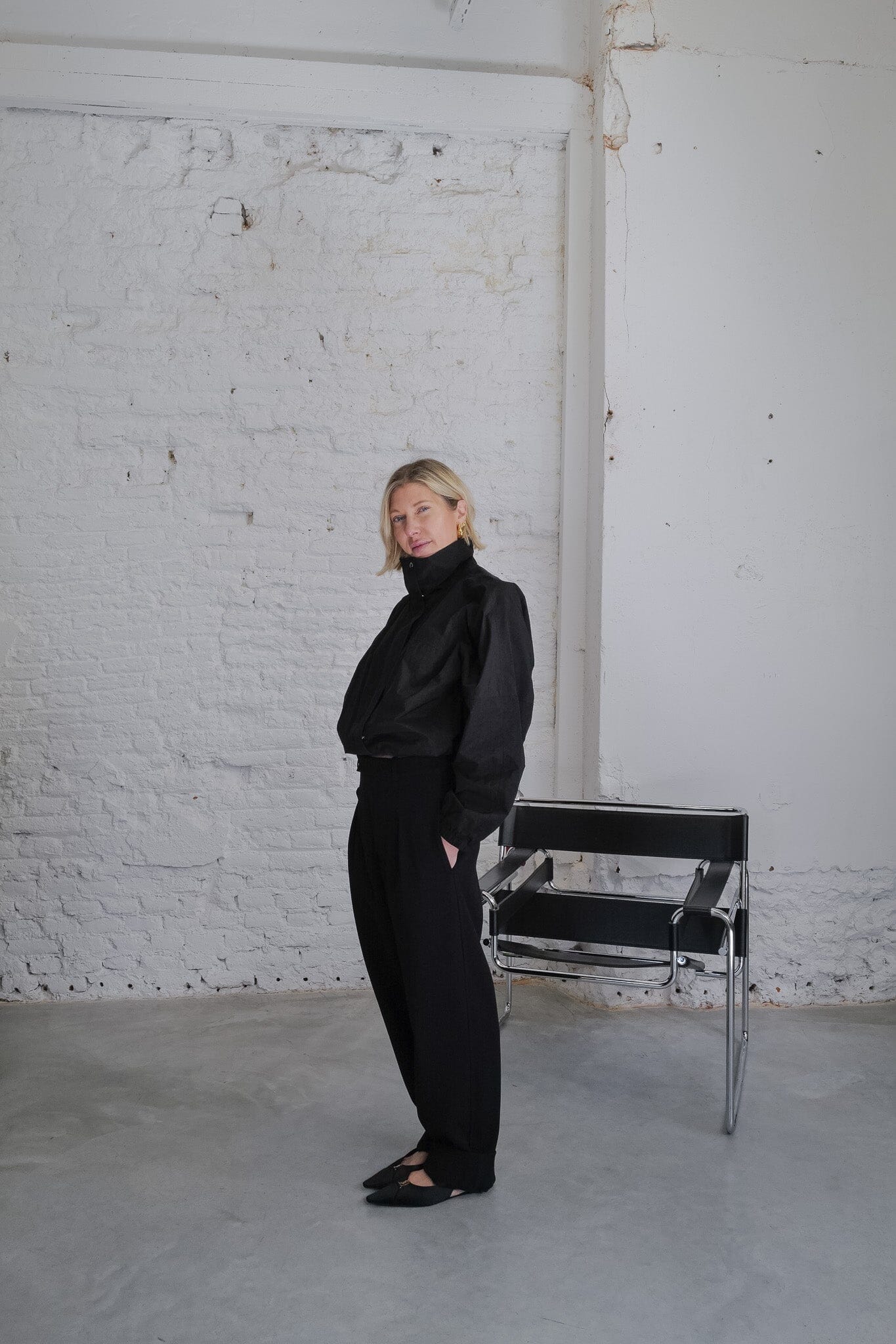 PSALM BOYISH HEAVY CREPE PANTS PANTS KURE