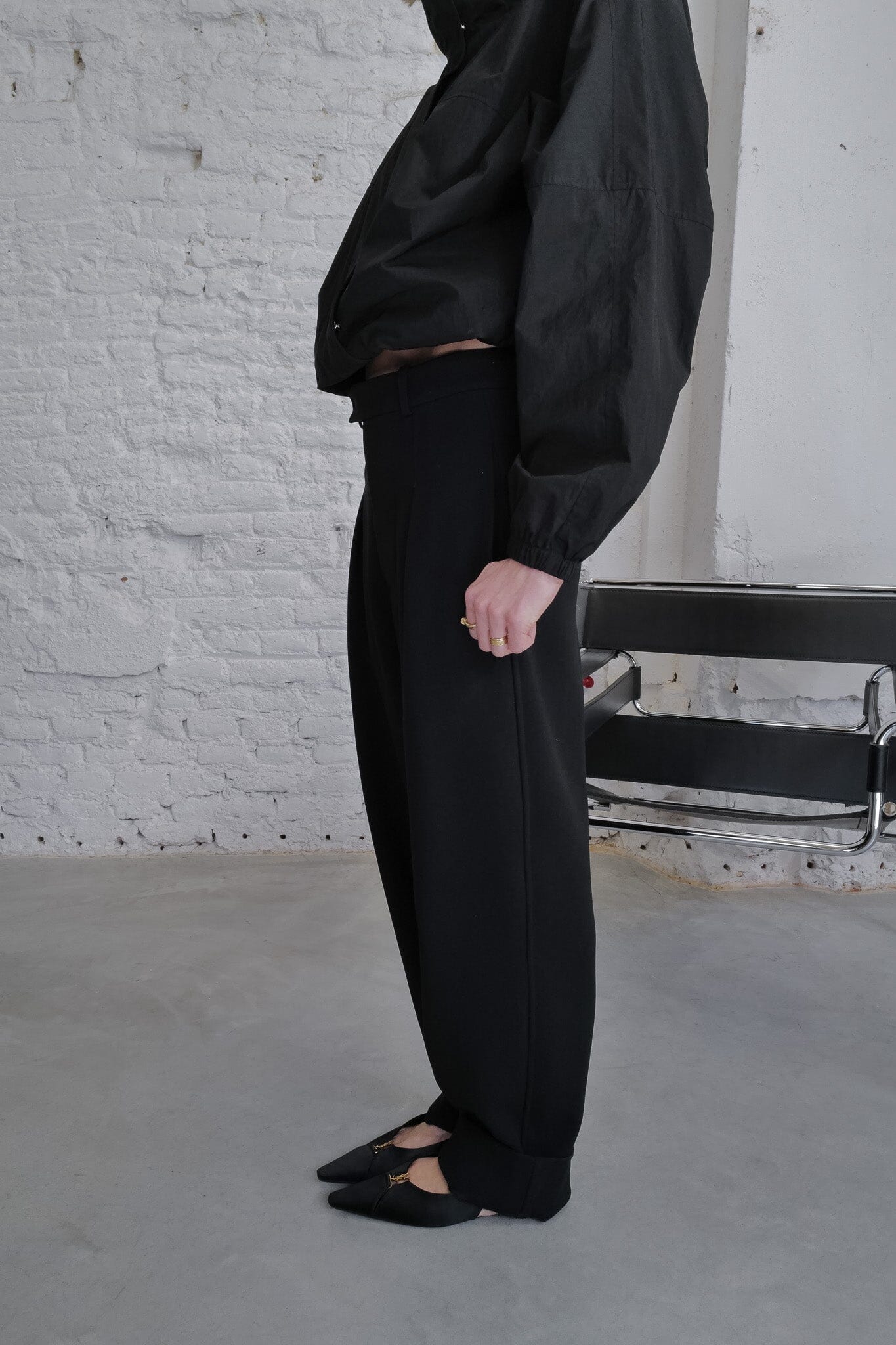 PSALM BOYISH HEAVY CREPE PANTS PANTS KURE