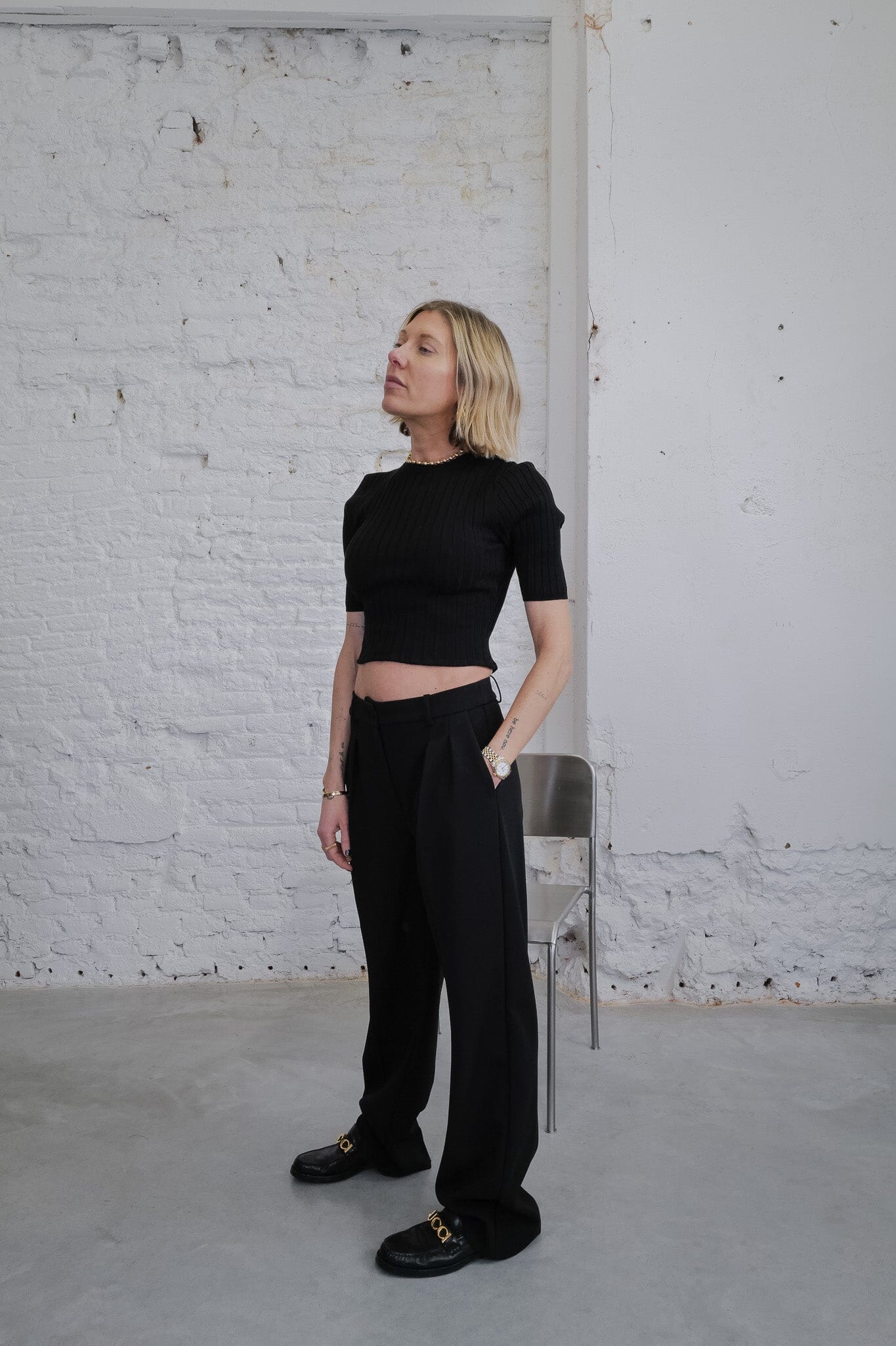 TARA CROP KNITTED TOP TOP KURE