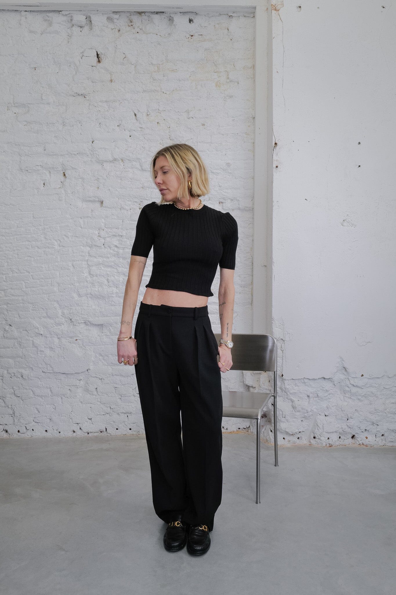 TARA CROP KNITTED TOP TOP KURE