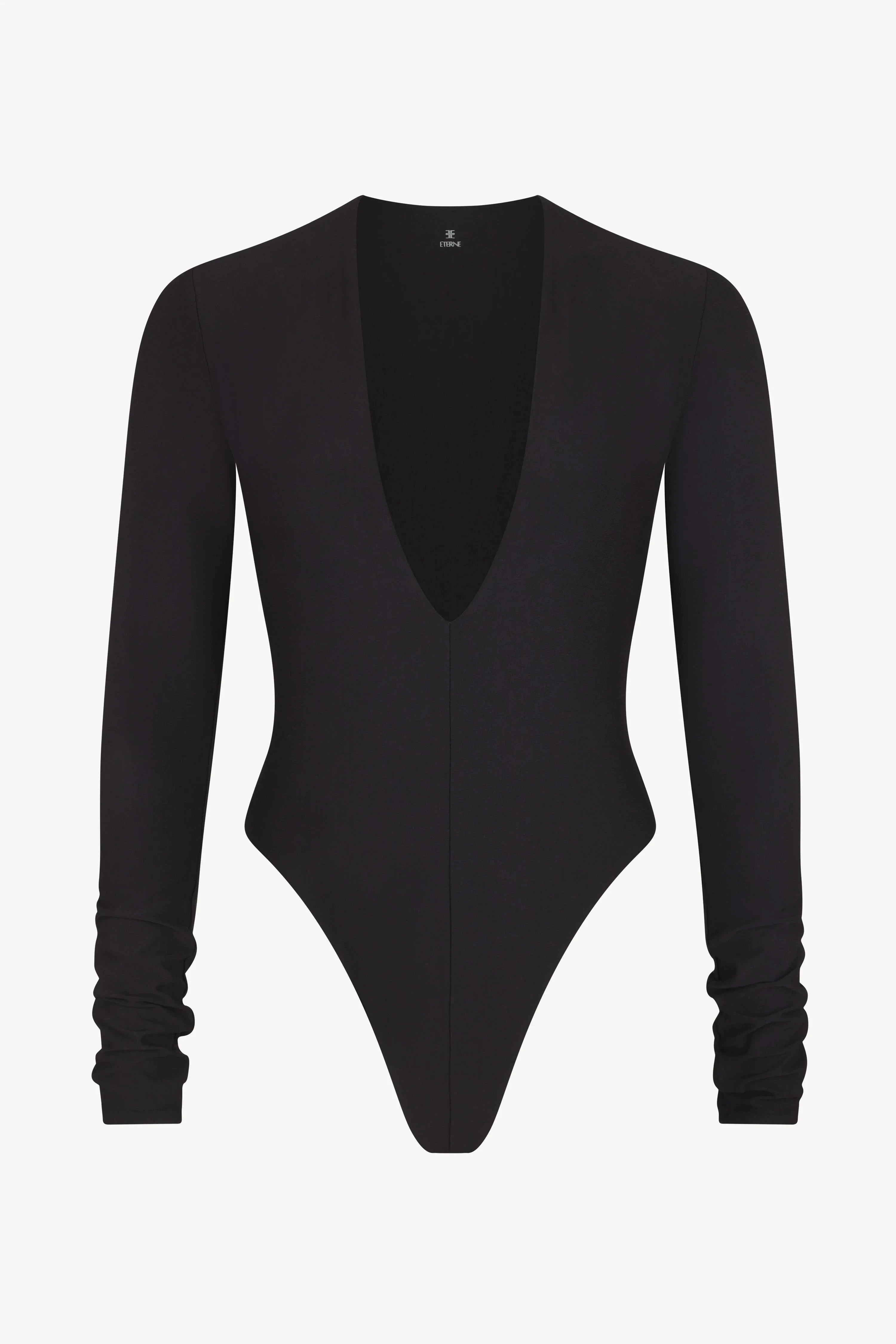 LONG SLEEVE DEEP V NECK BODYSUIT BODY ETERNE
