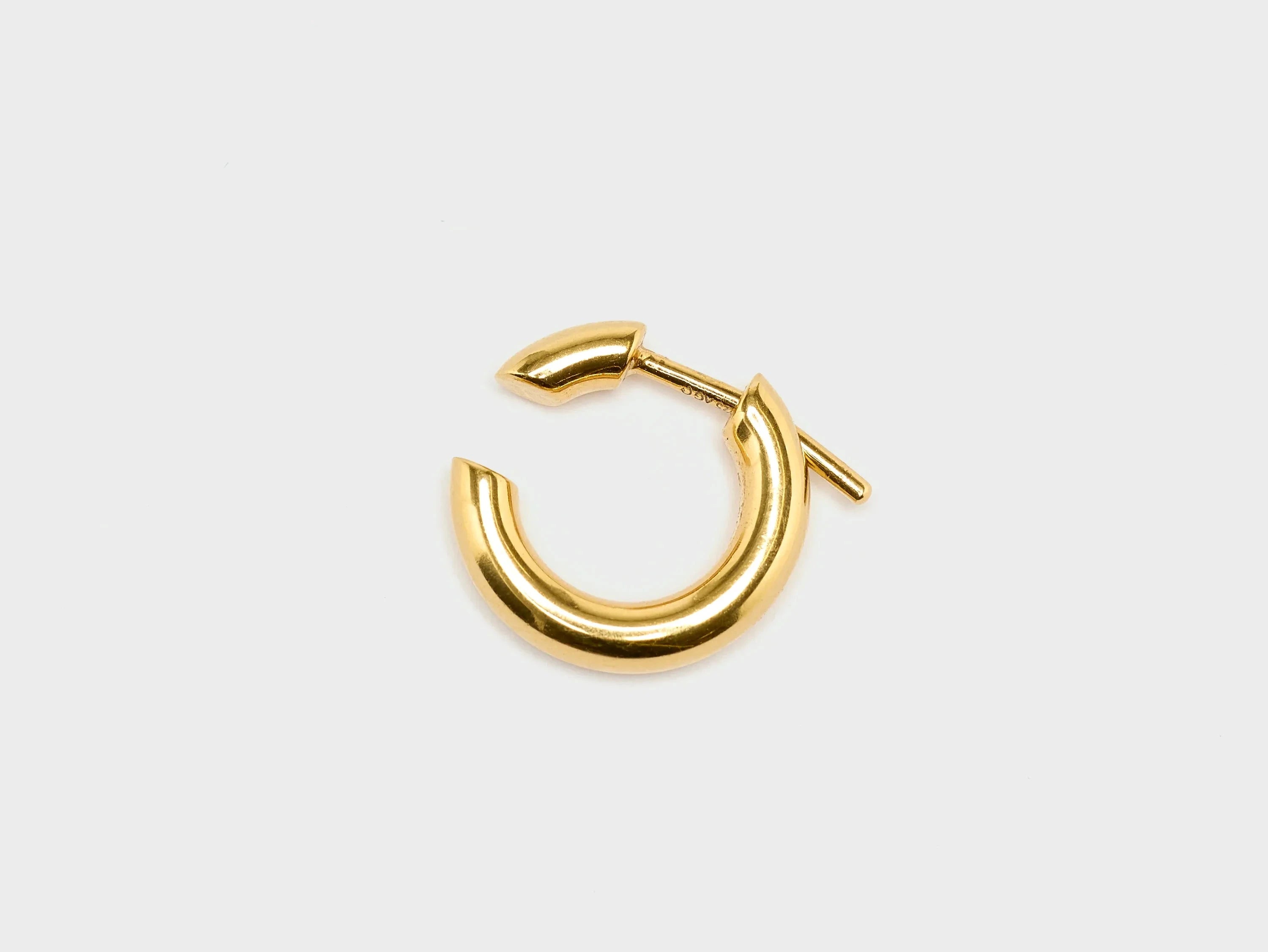 DISRUPTED 14 HOOP IN GOLD EARRINGS MARIA BLACK