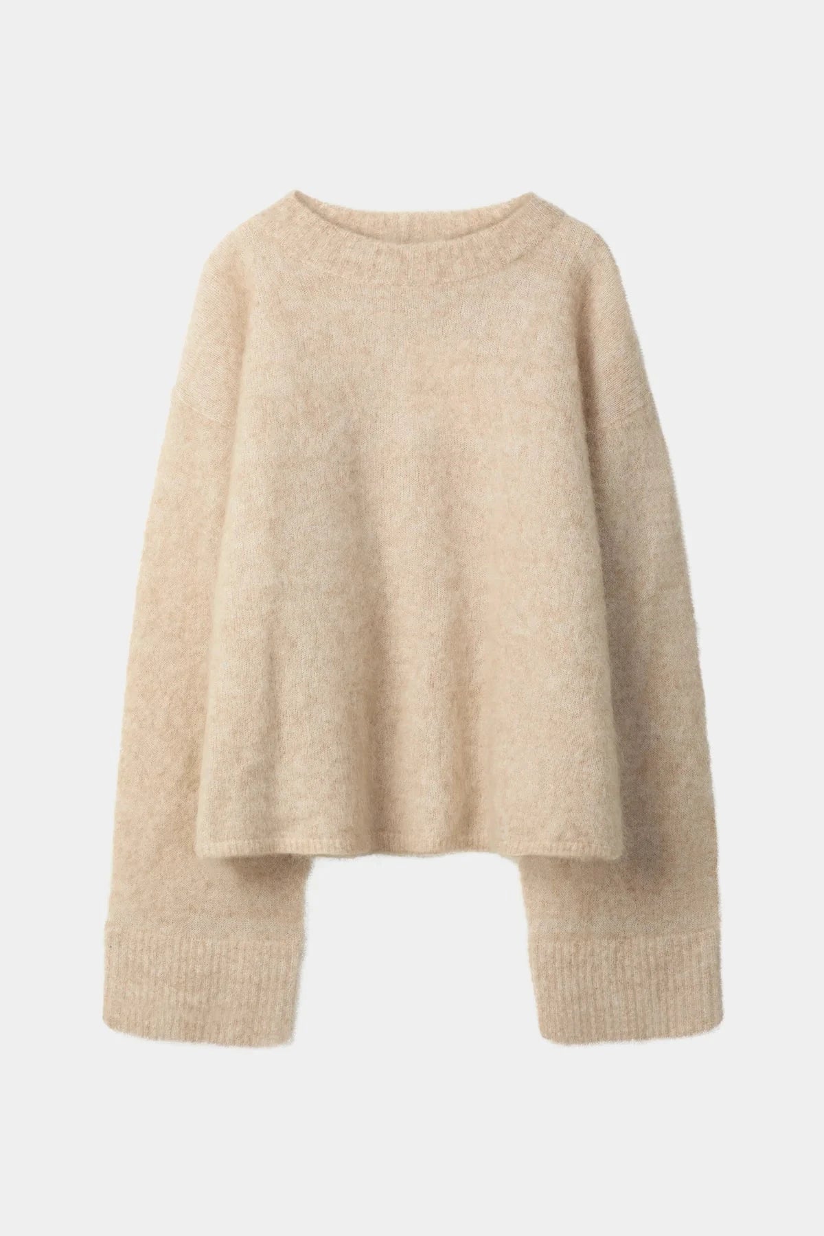 NICLAS SHORT SWEATER IN OYSTER SWEATER STYLEIN